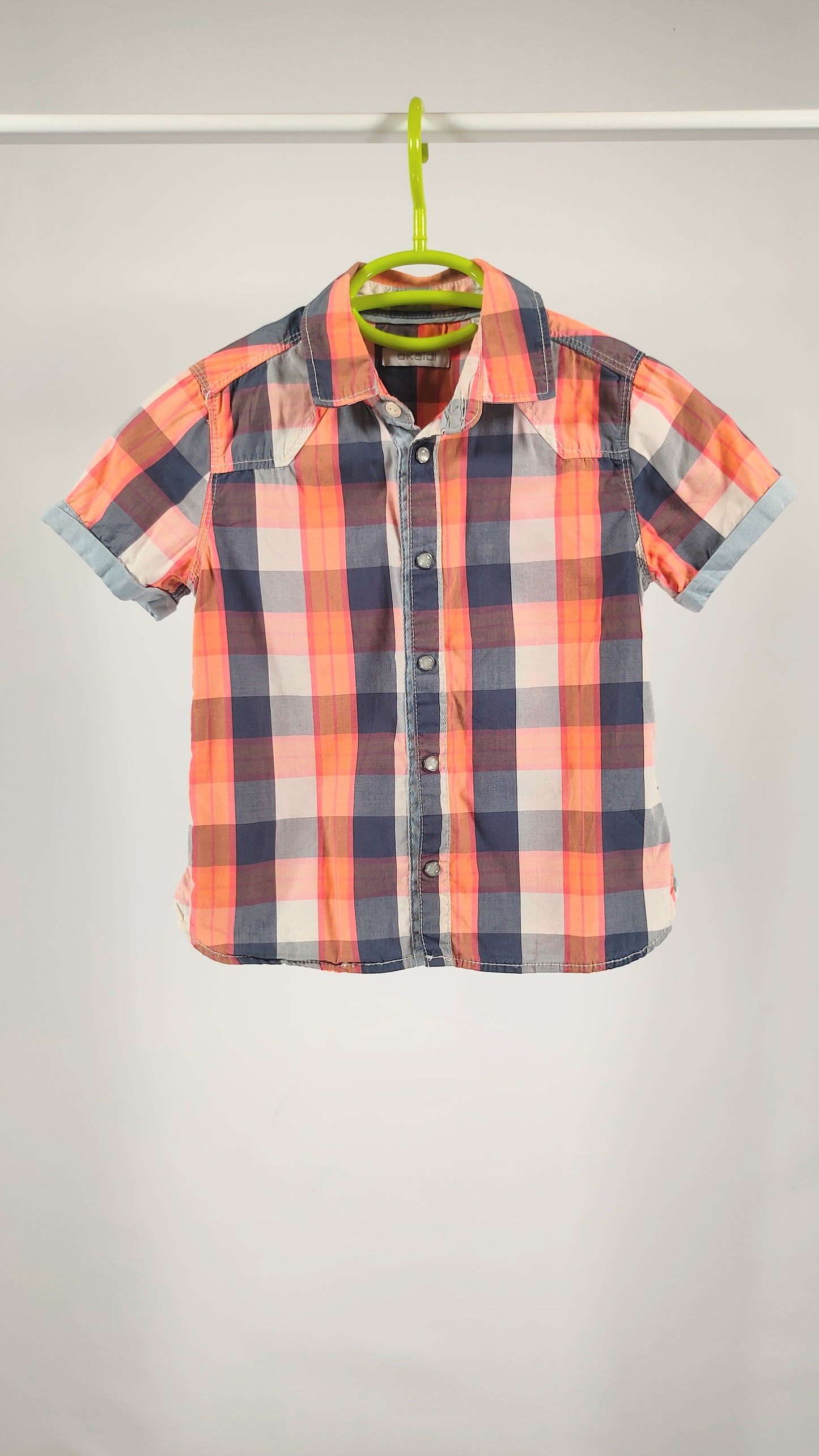 Camisa cuadros naranjas