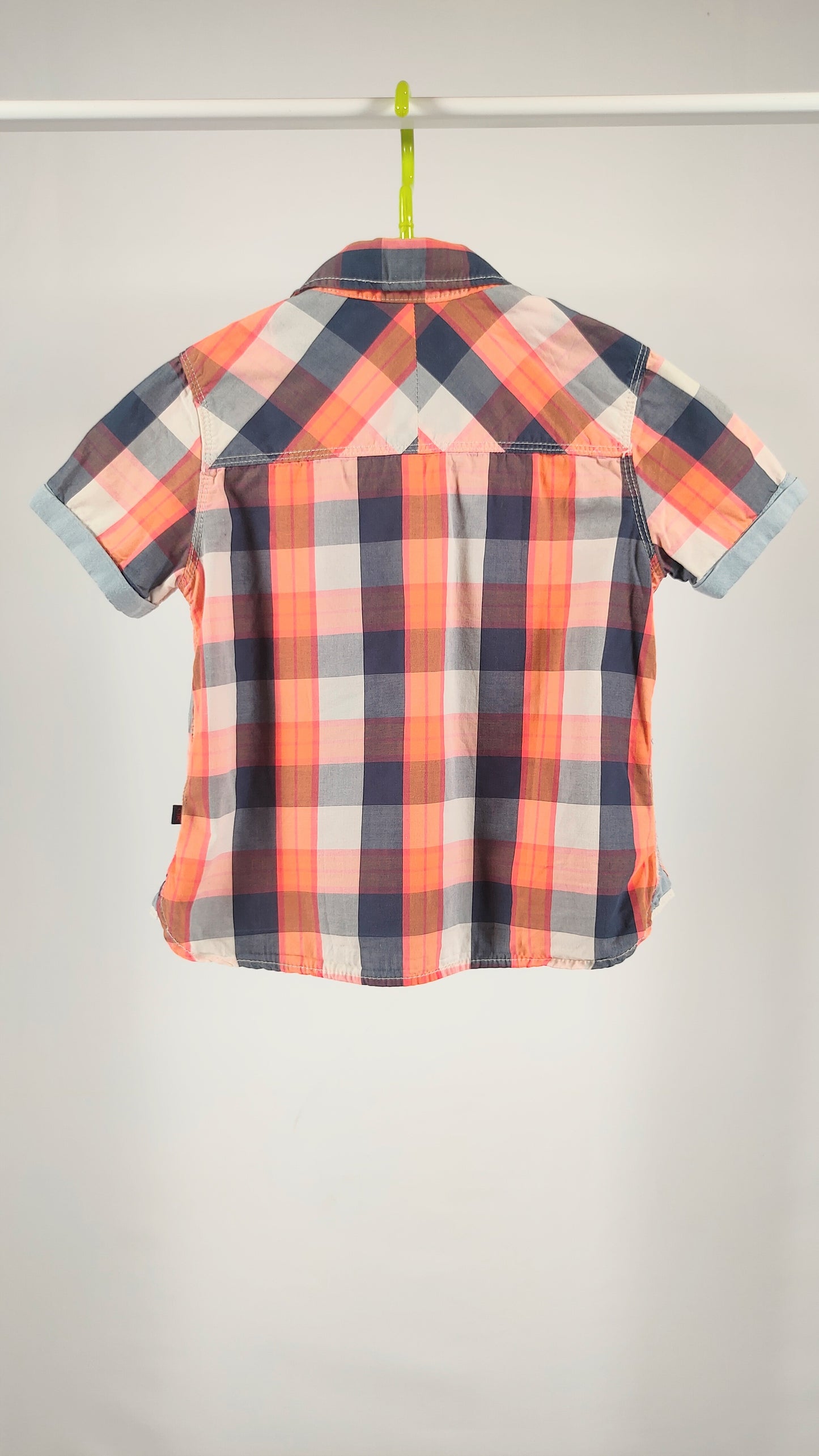 Camisa cuadros naranjas