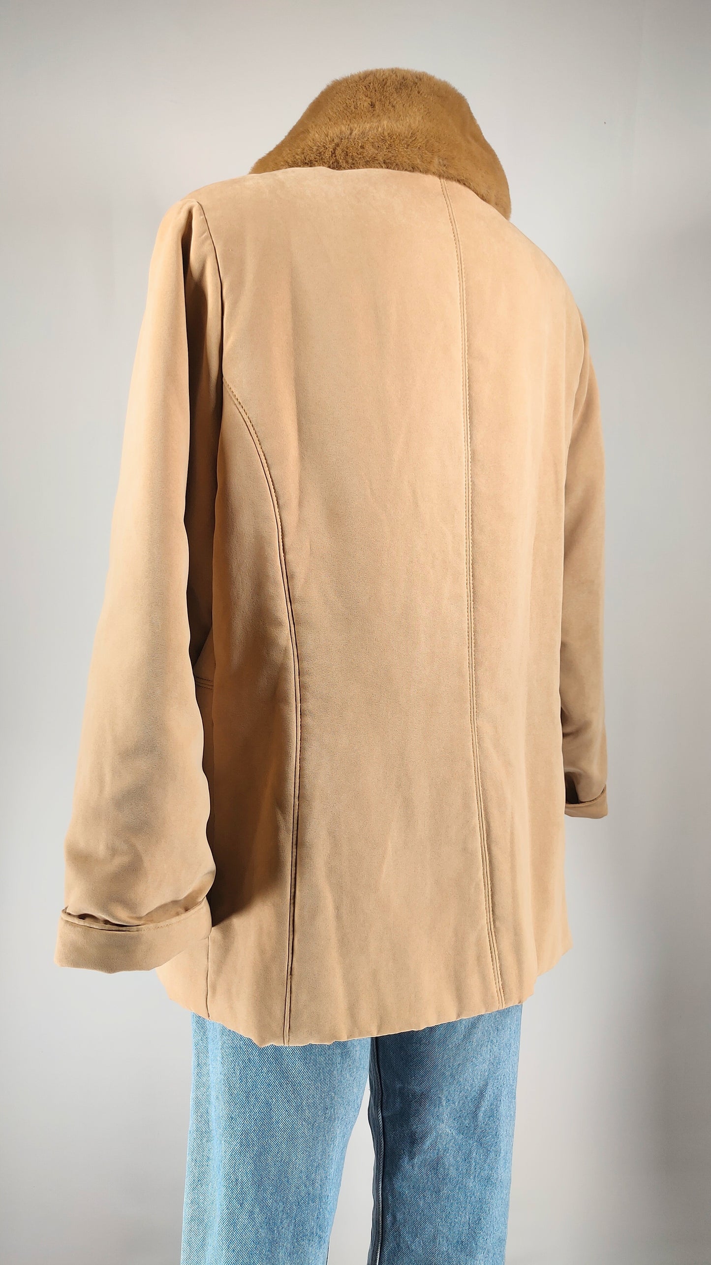 Chaqueta vintage efecto piel girada