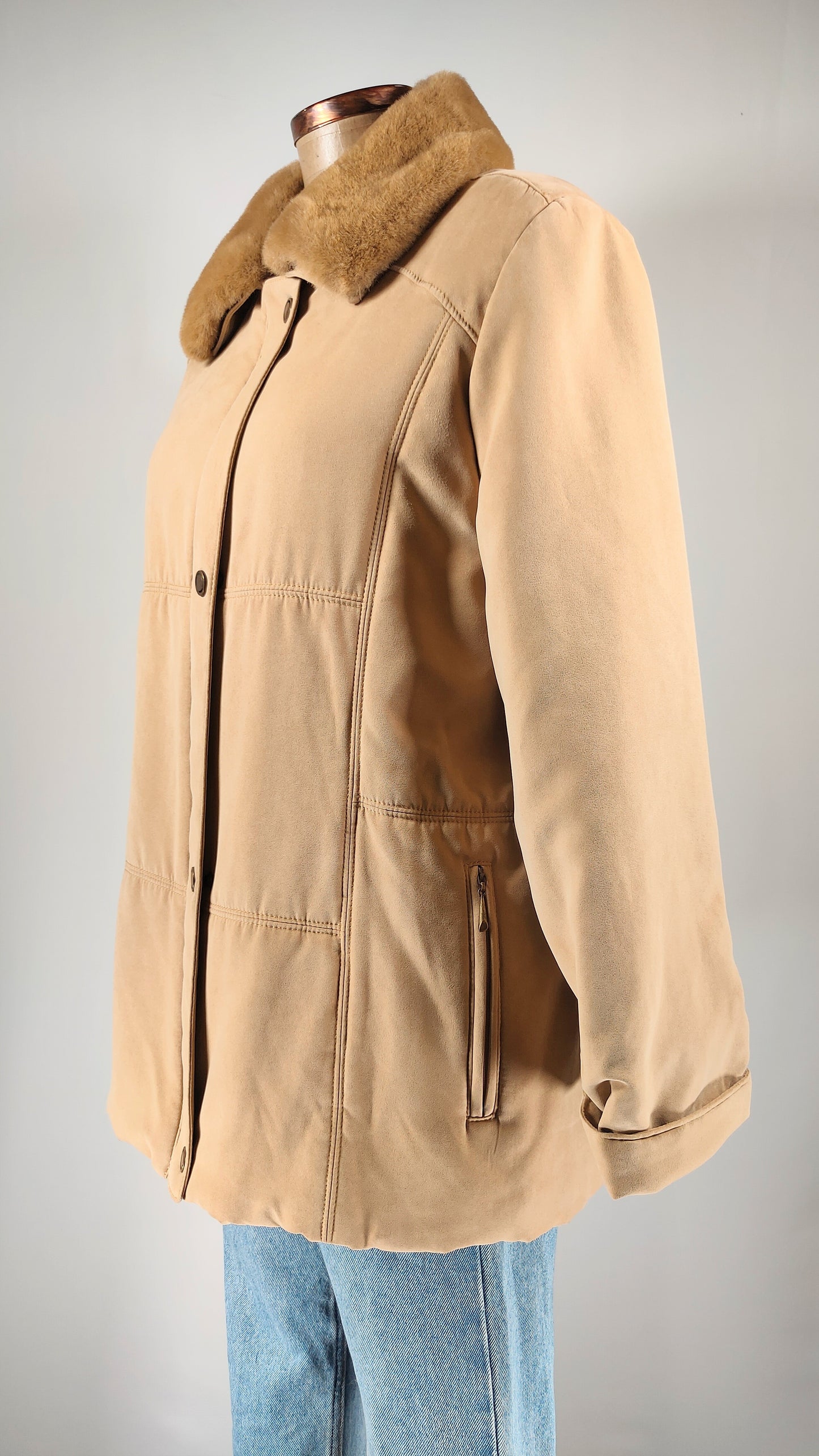 Chaqueta vintage efecto piel girada