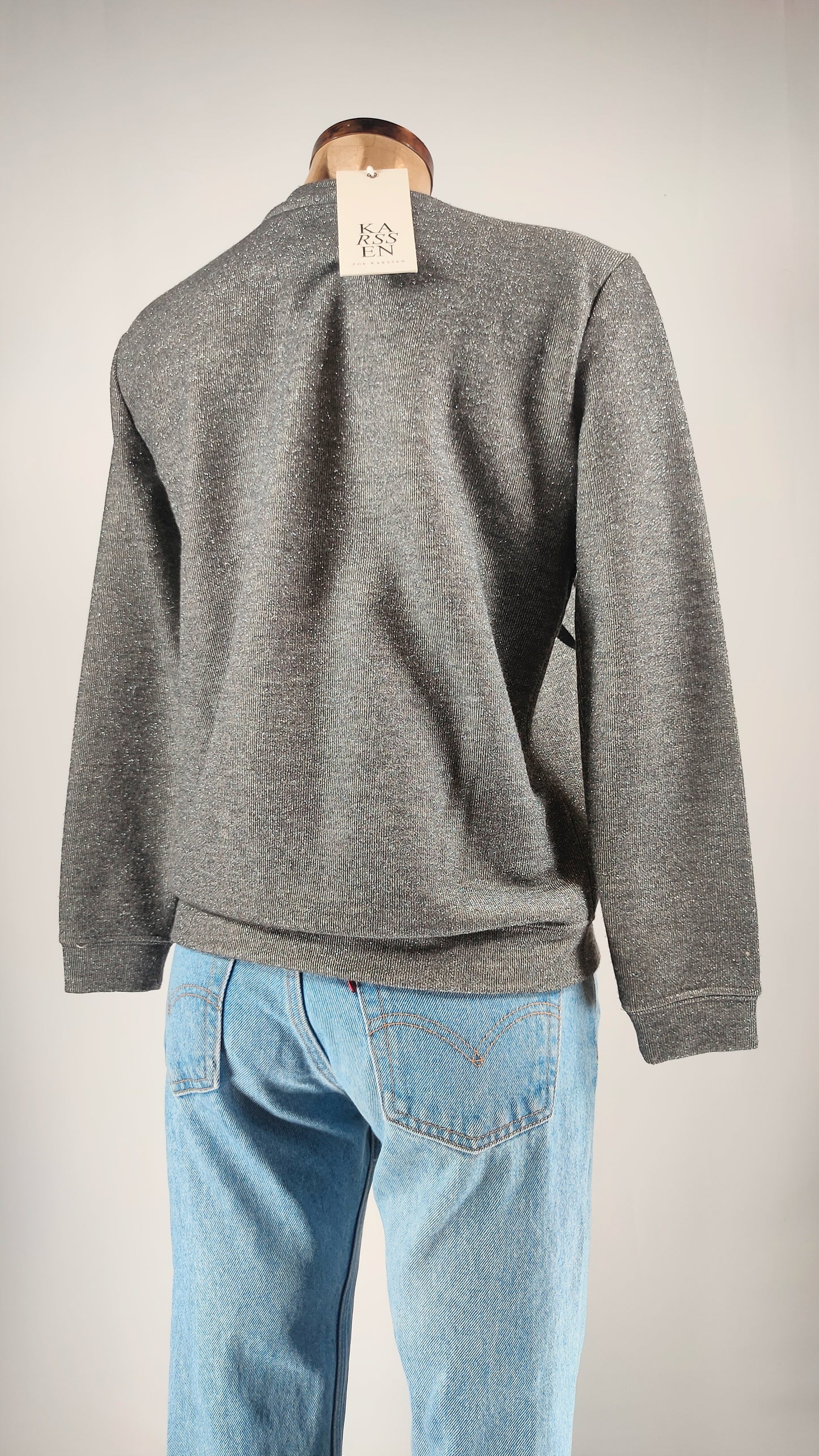 Sudadera Karssen gris efecto brillante