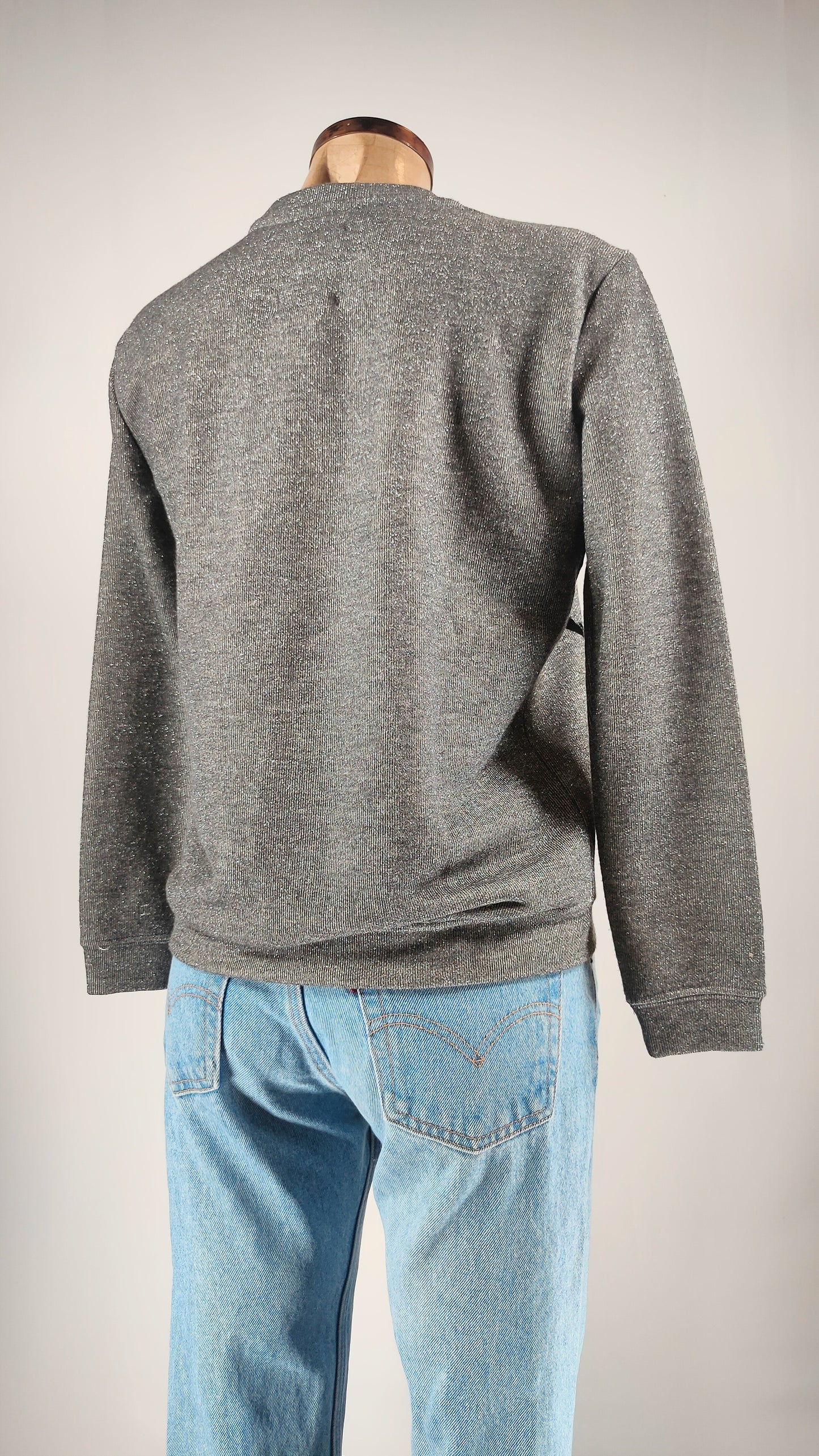Sudadera Karssen gris efecto brillante