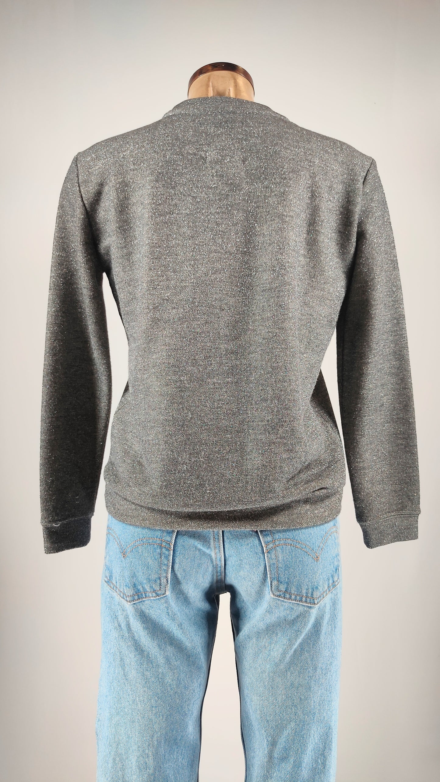 Sudadera Karssen gris efecto brillante