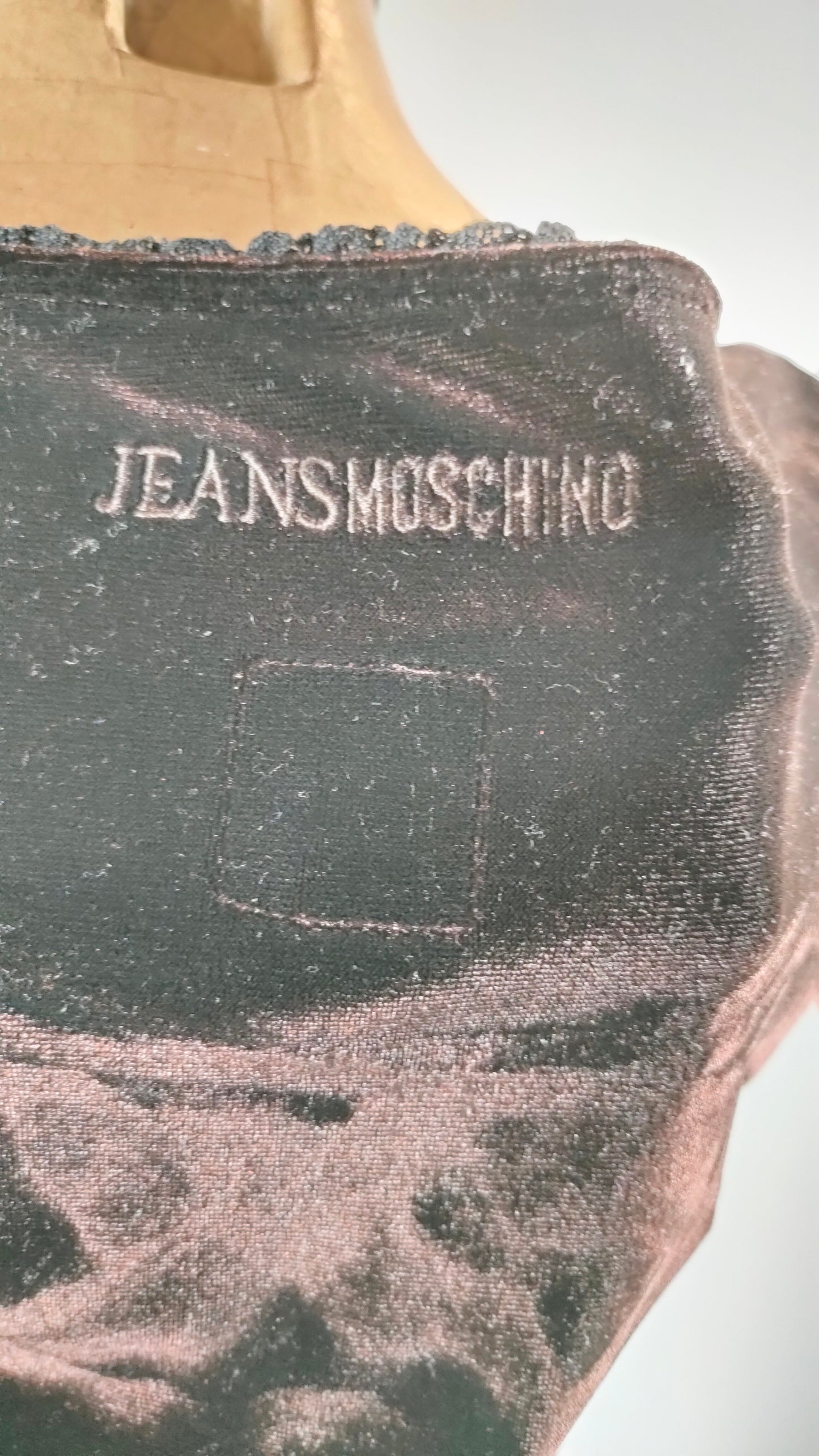 Top de terciopelo marrón Moschino Jeans