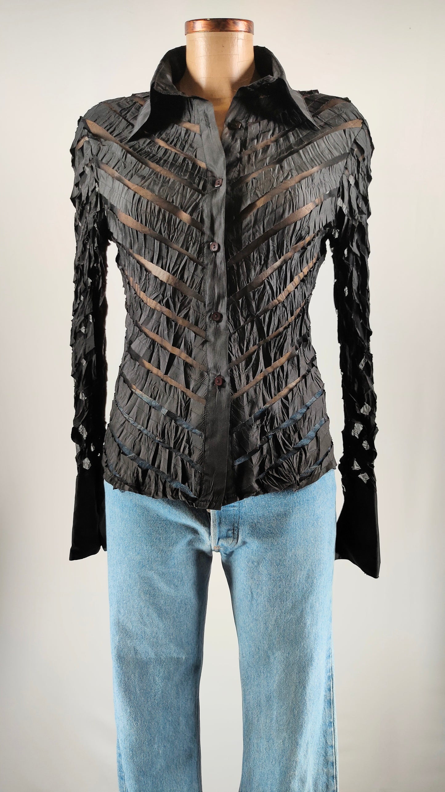 Camisa con transparencia Hongru
