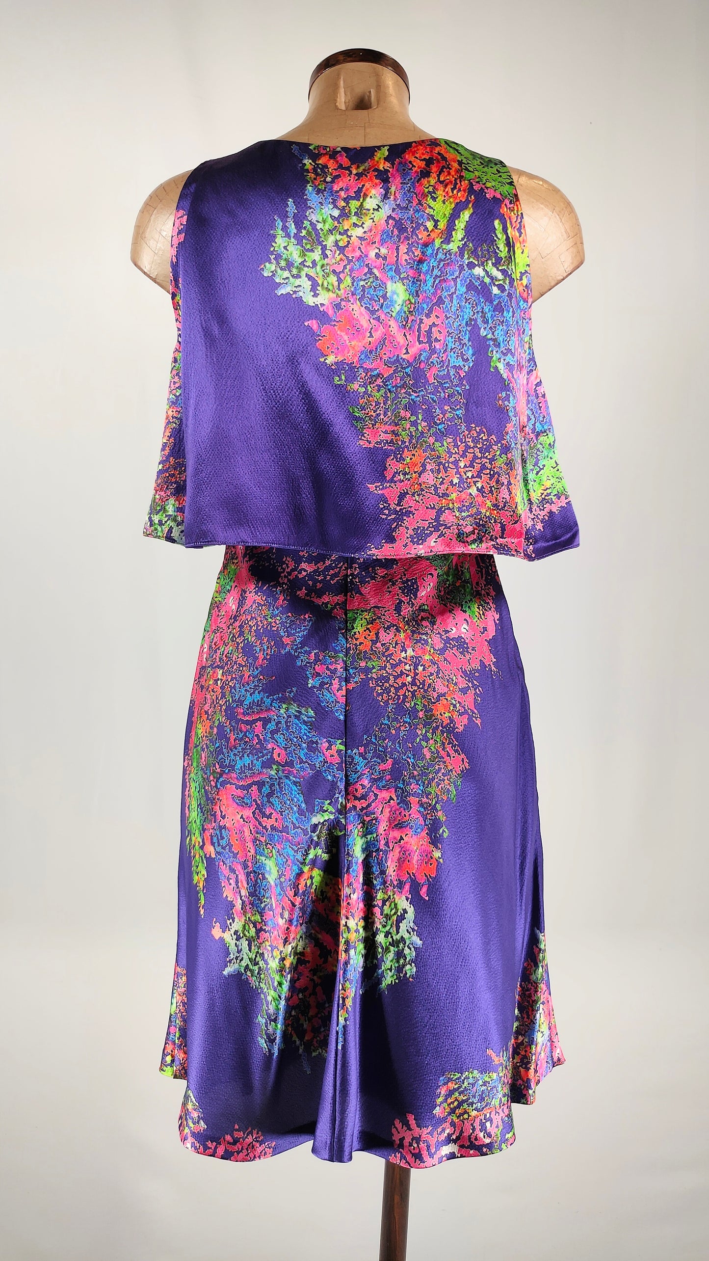 Vestido lila de seda