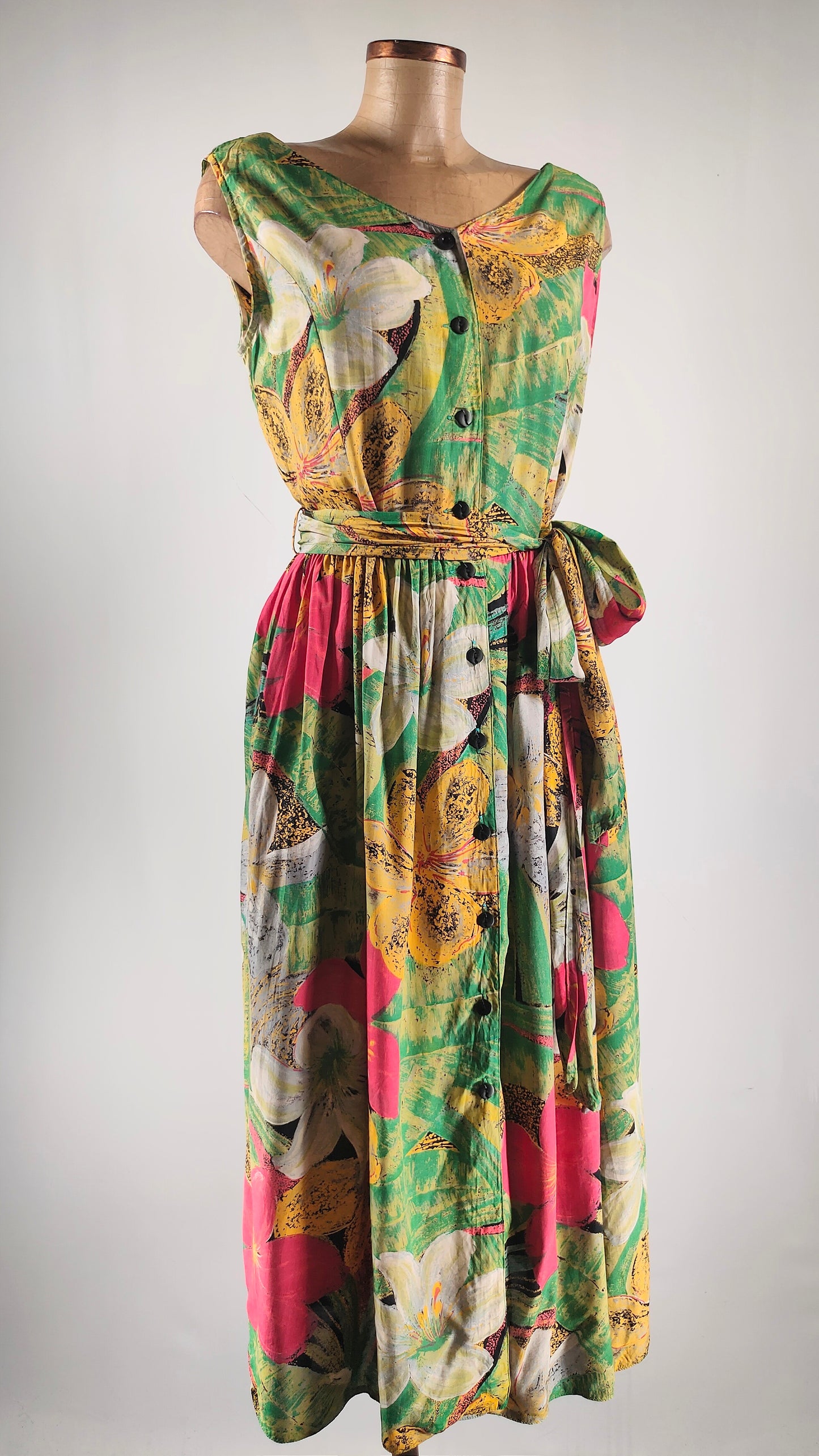 Vestido veraniego largo estampado floral