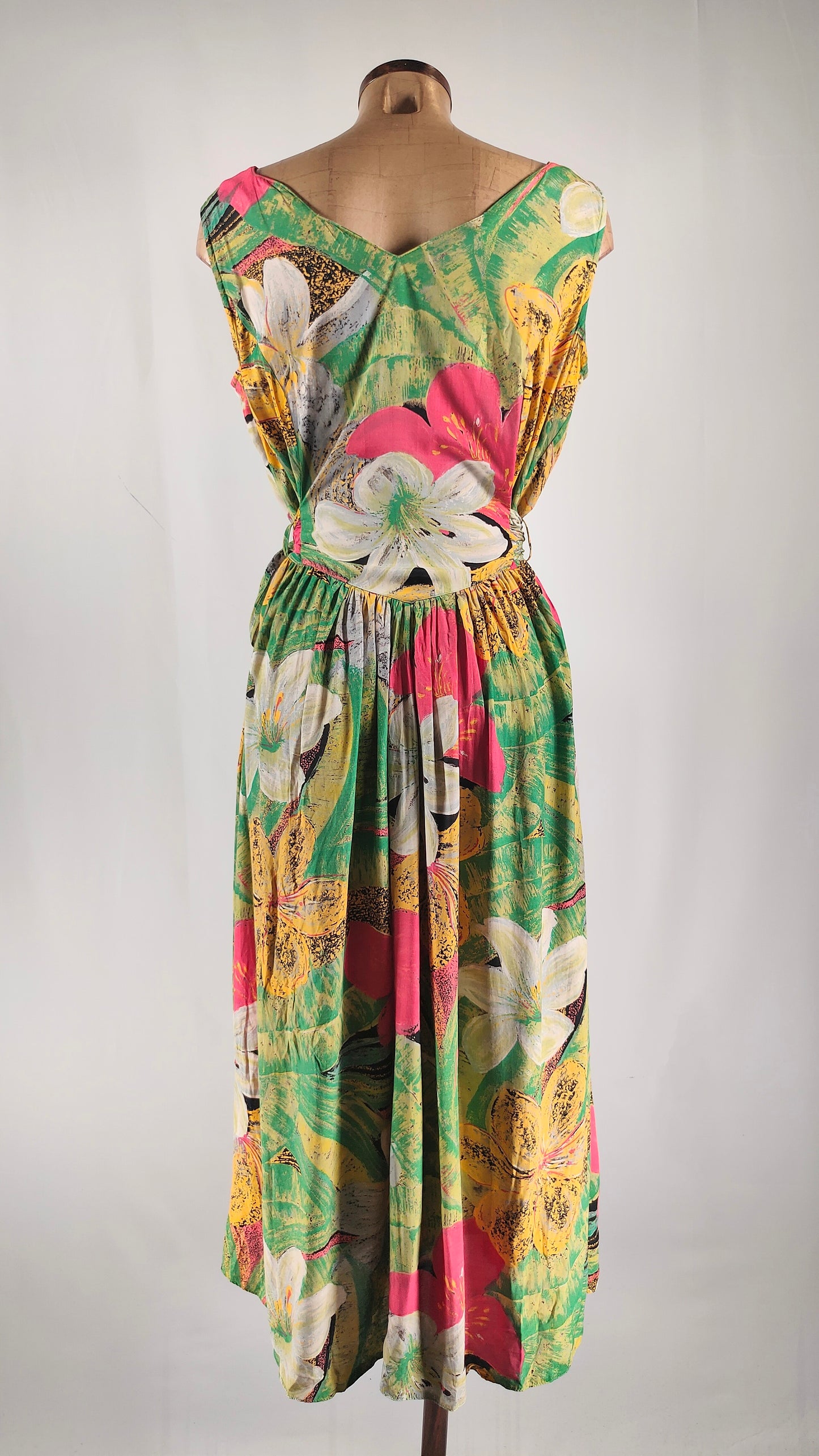 Vestido veraniego largo estampado floral