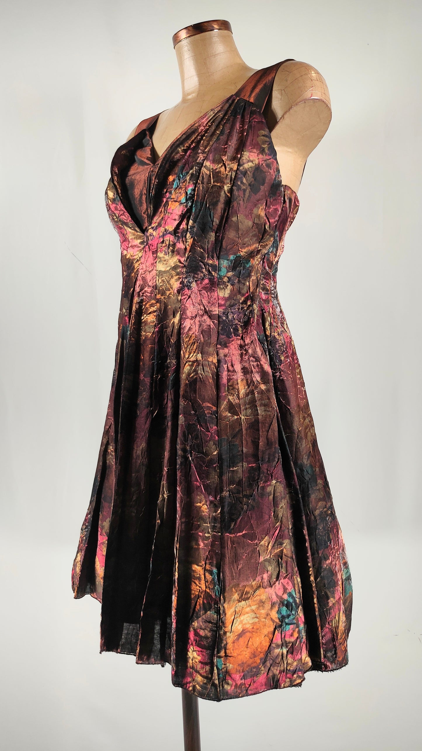 Vestido fiesta bronce