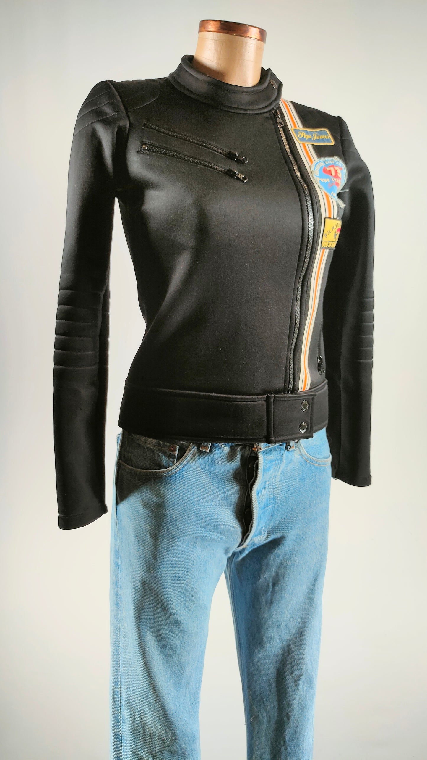 Chaqueta biker efecto neopreno Pepe Jeans