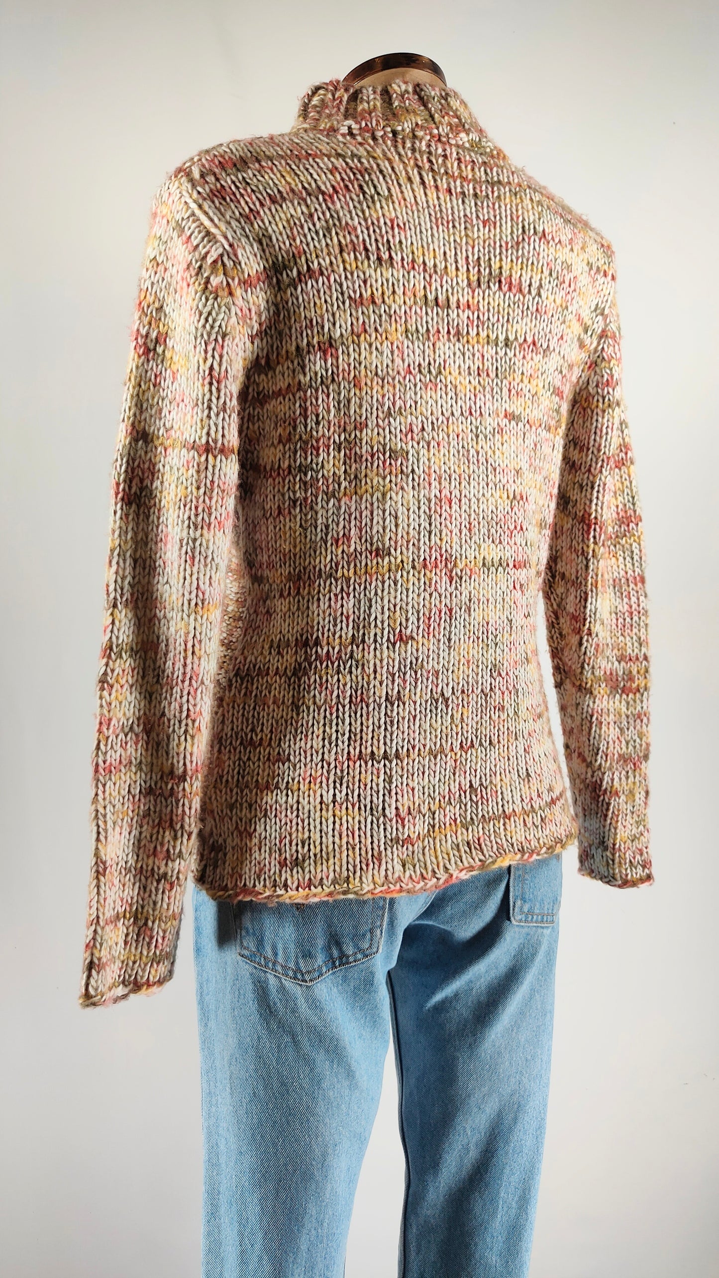 Jersey de lana jaspeado multicolor