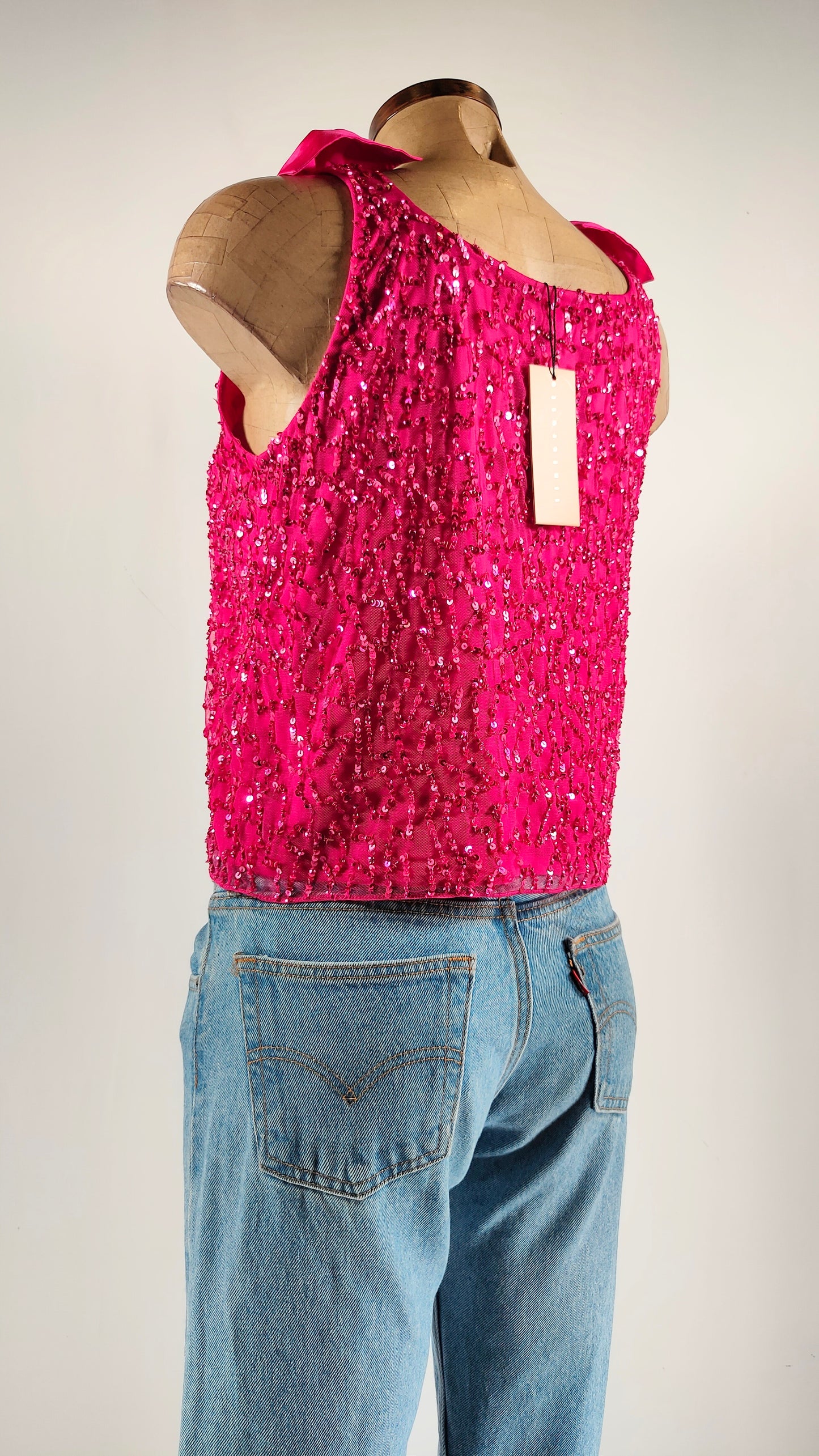 Top de lentejuelas fucsia Tintoretto