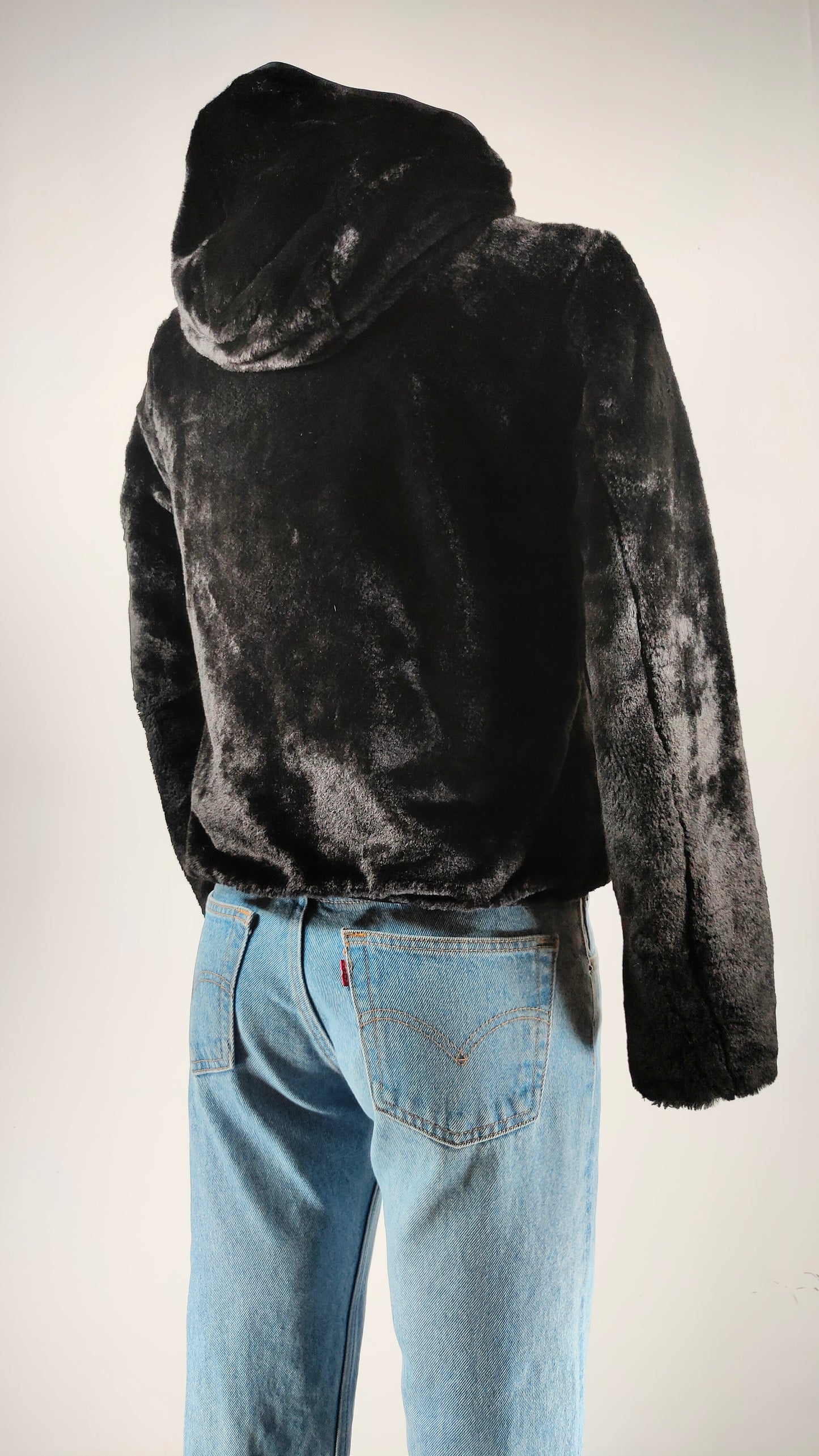 Chaqueta reversible con pelo