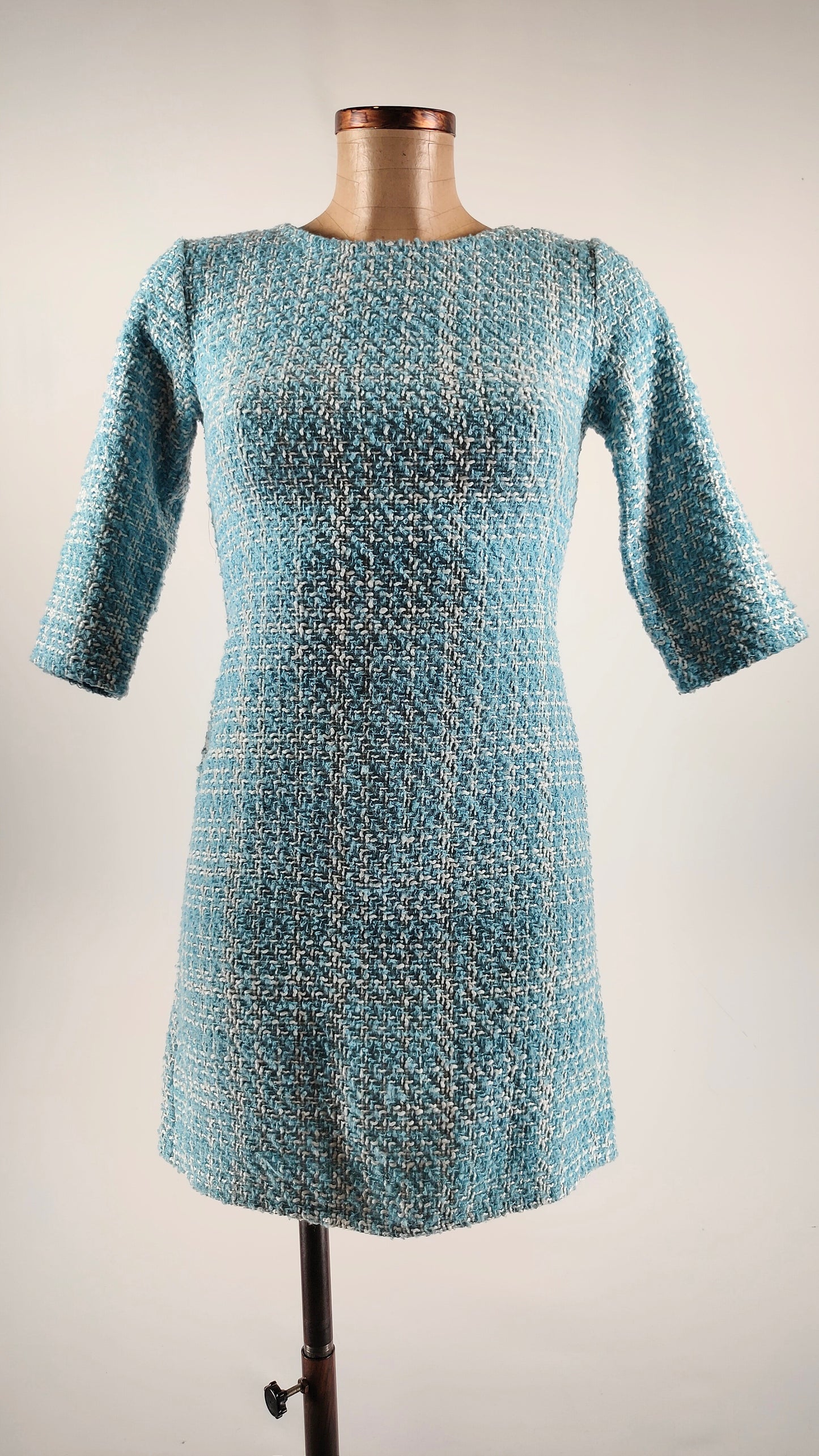 Vestido Tweed vintage azul