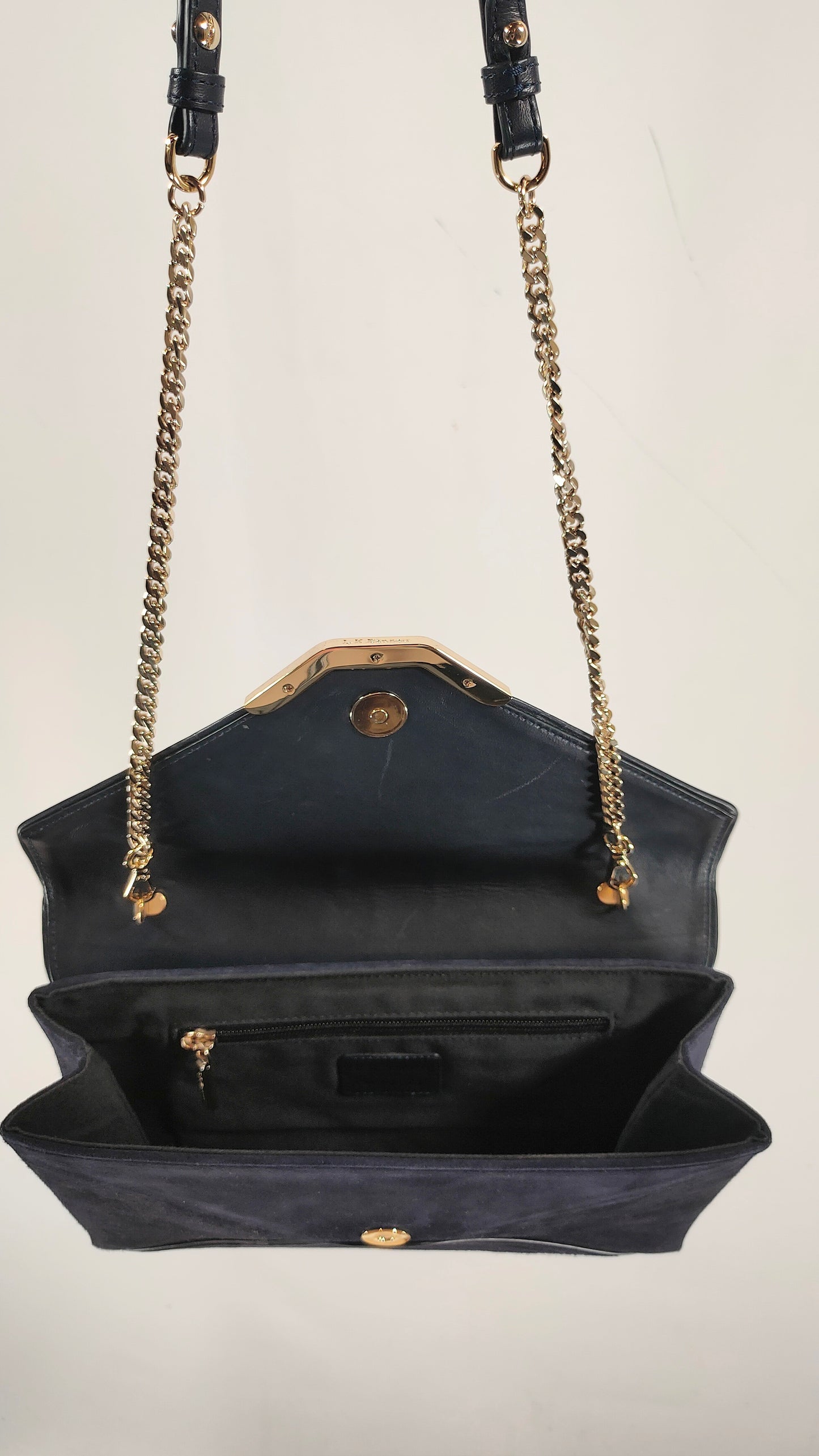 Bolsito de piel azul navy L.K.Bennett