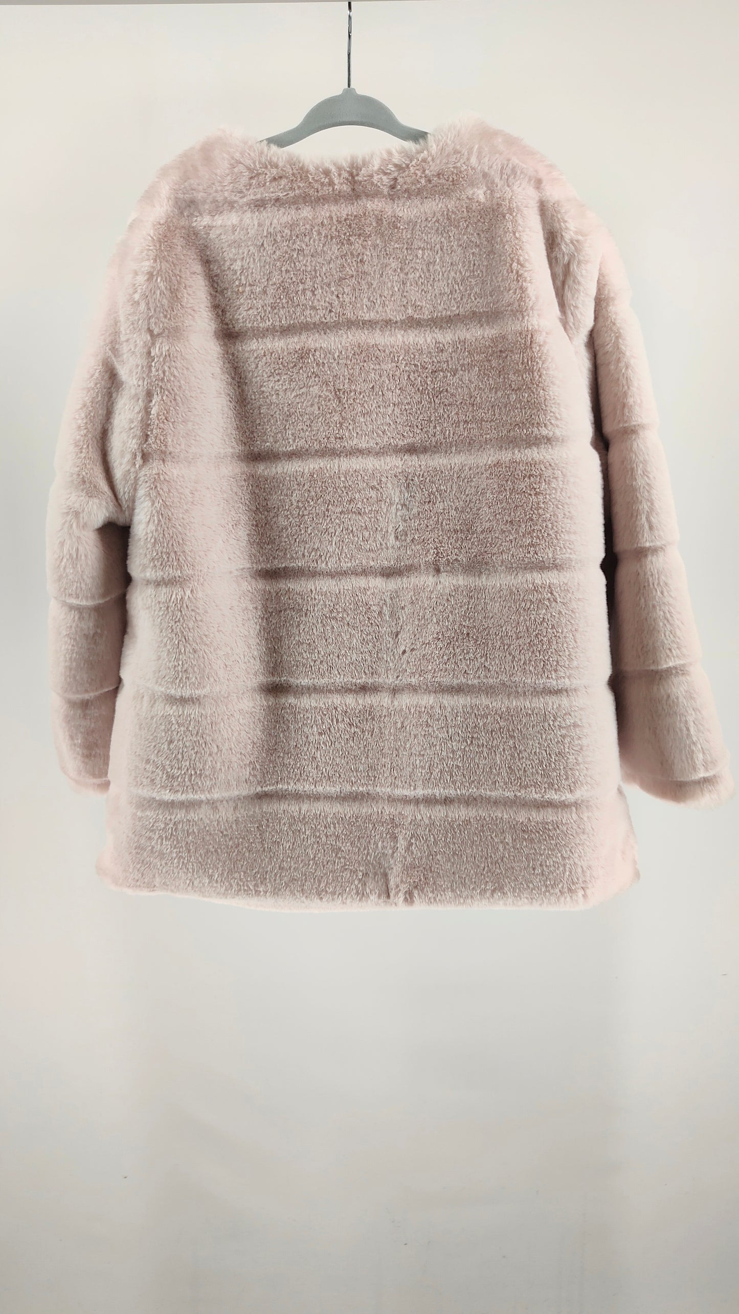 Chaqueta de pelo corto gris perla kids