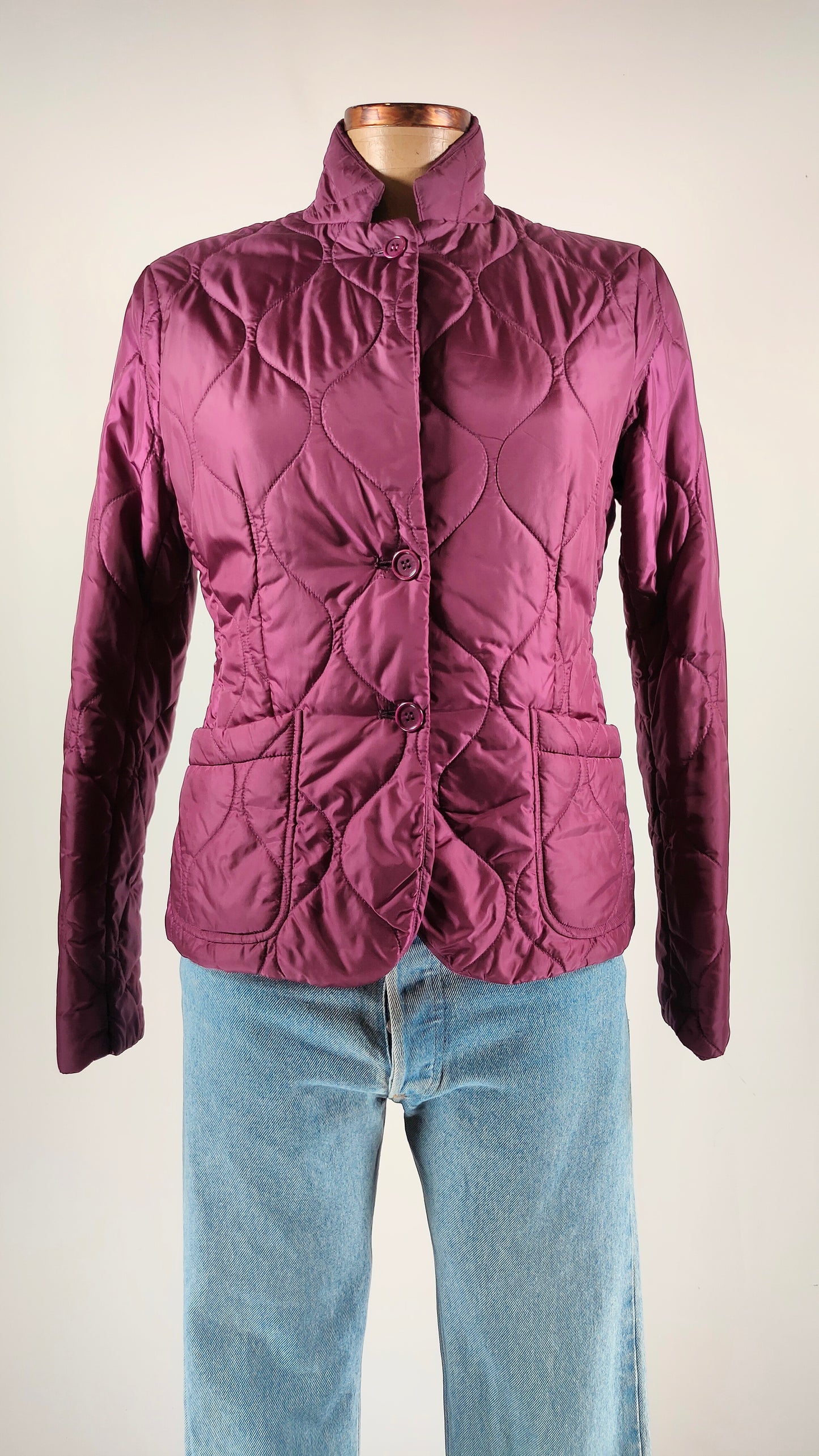 Chaqueta acolchada morada Aspesi