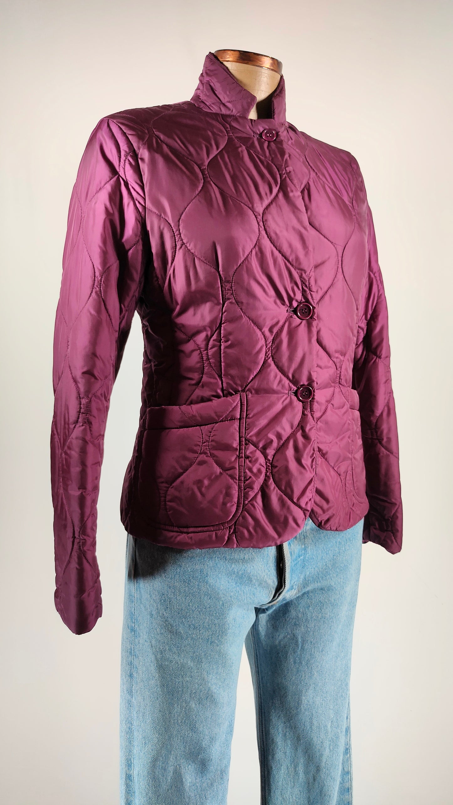 Chaqueta acolchada morada Aspesi