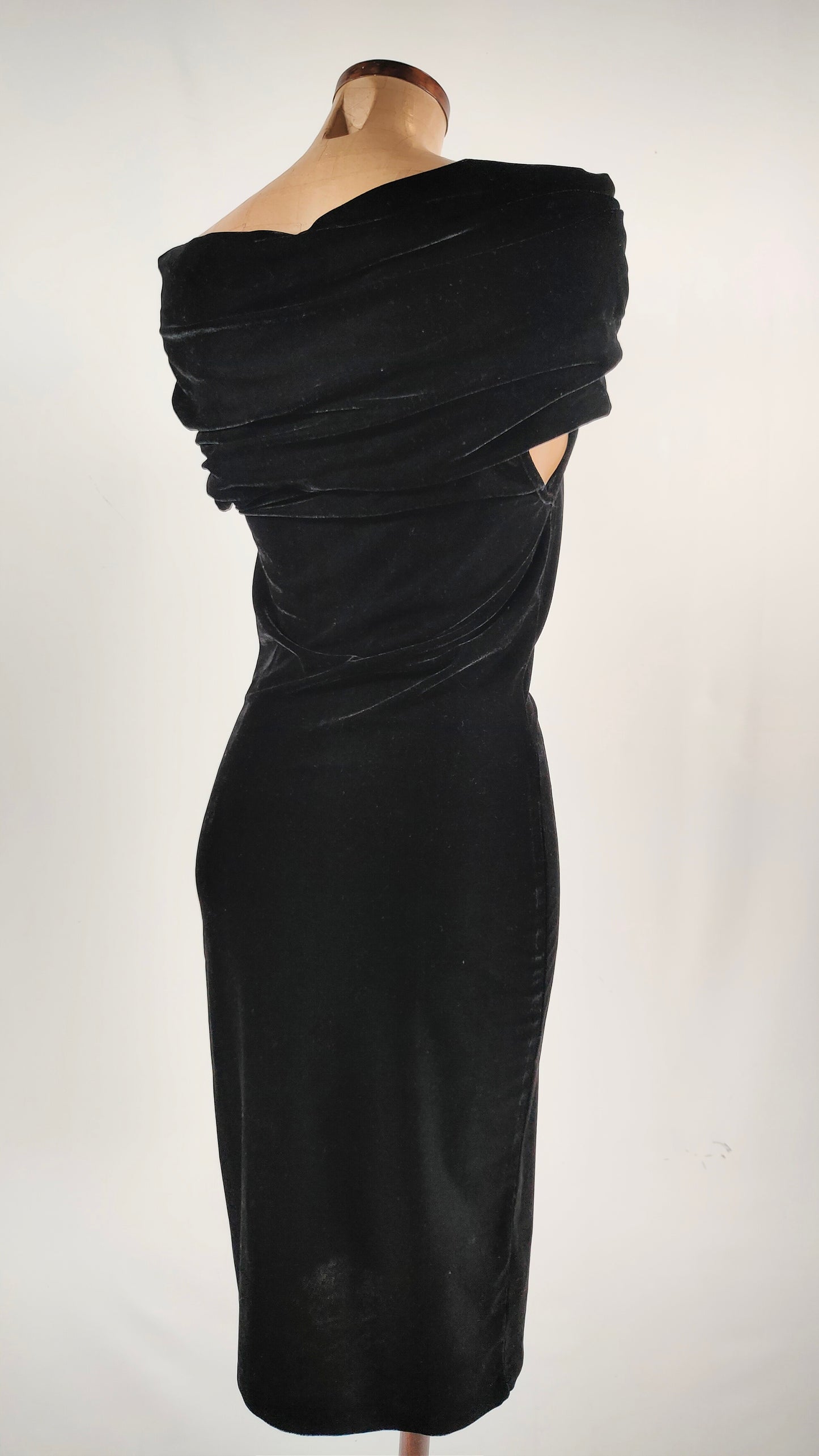 Vestido de terciopelo sin mangas Reiss