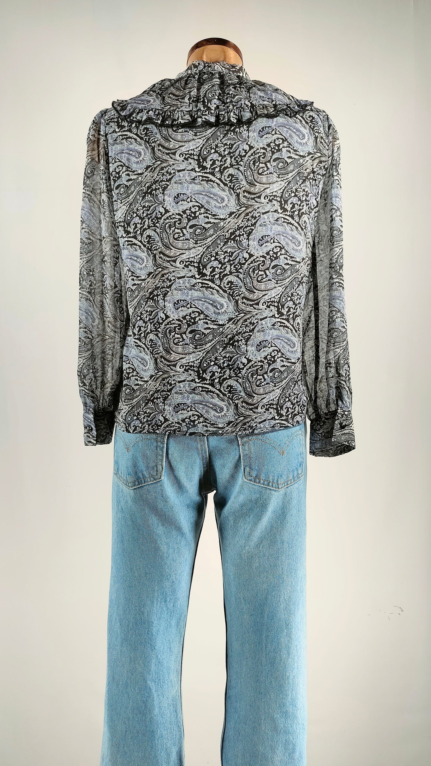 Blusa Only multicolor con lazo en cuello