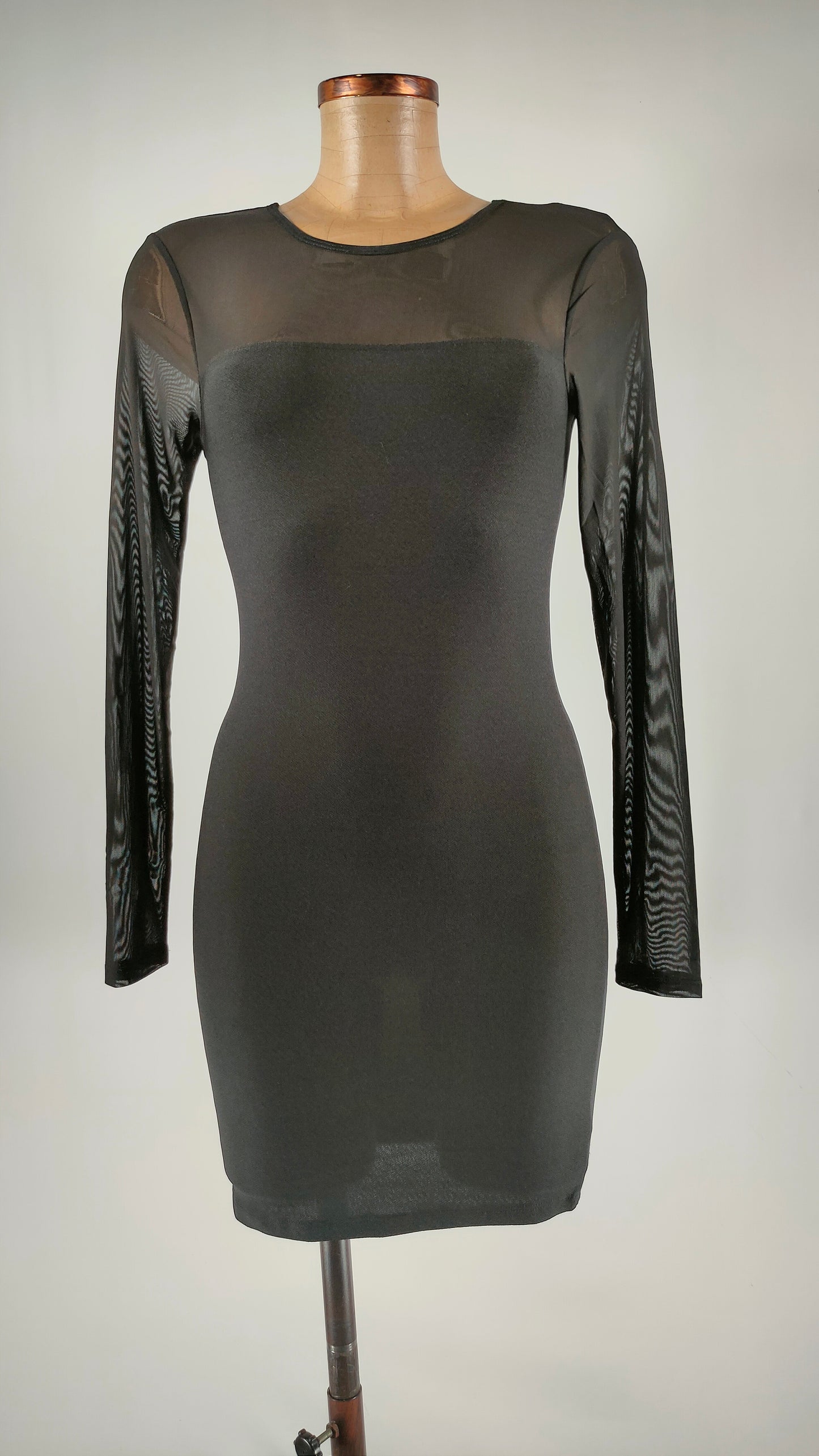 Vestido Only negro con transparencia