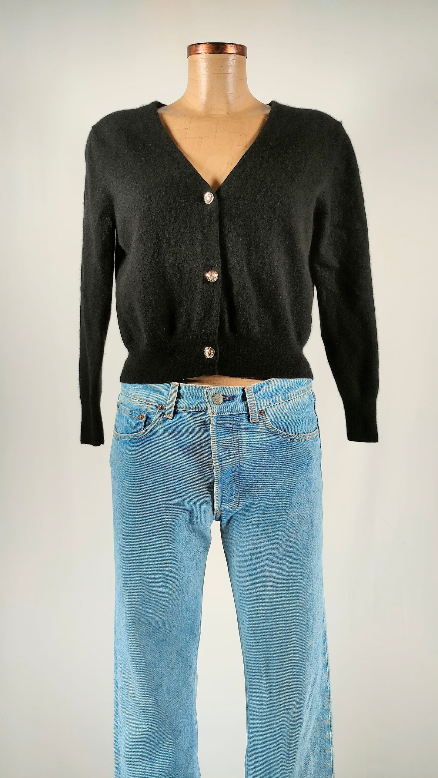 Chaqueta de Cashmere negra Massimo Dutti