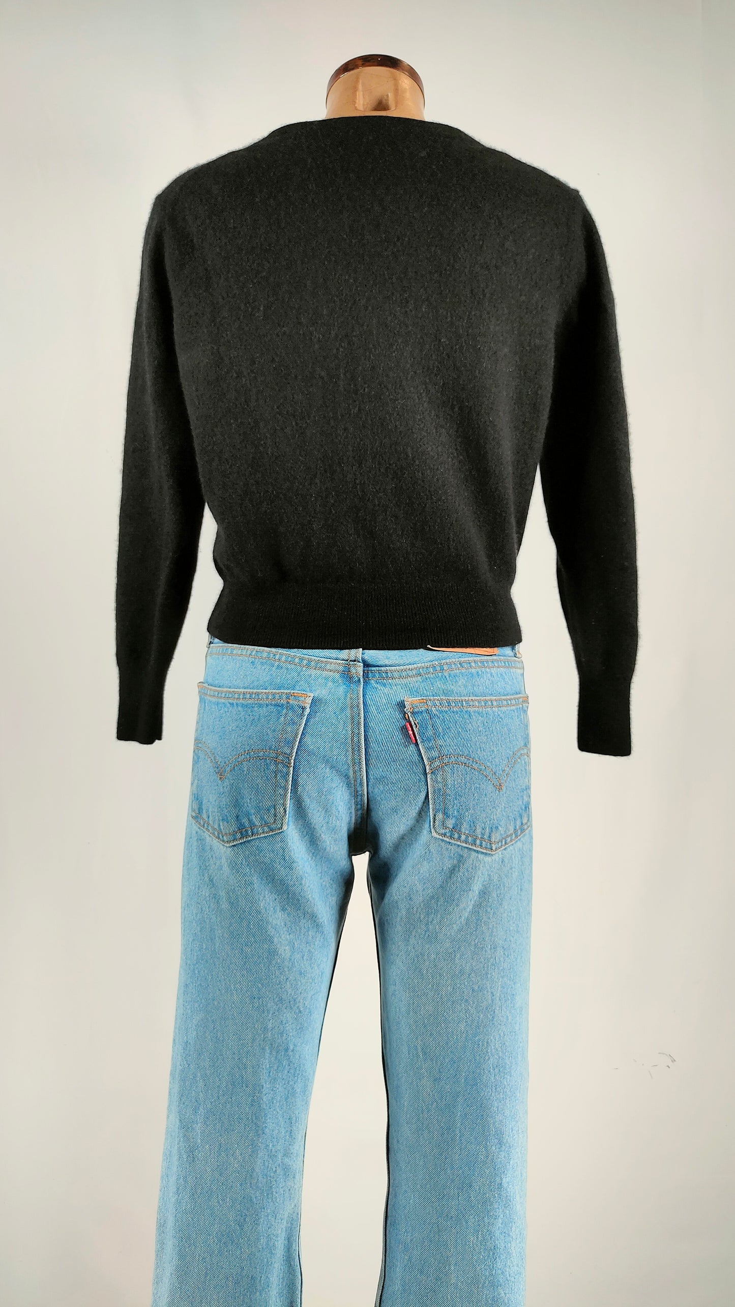 Chaqueta de Cashmere negra Massimo Dutti