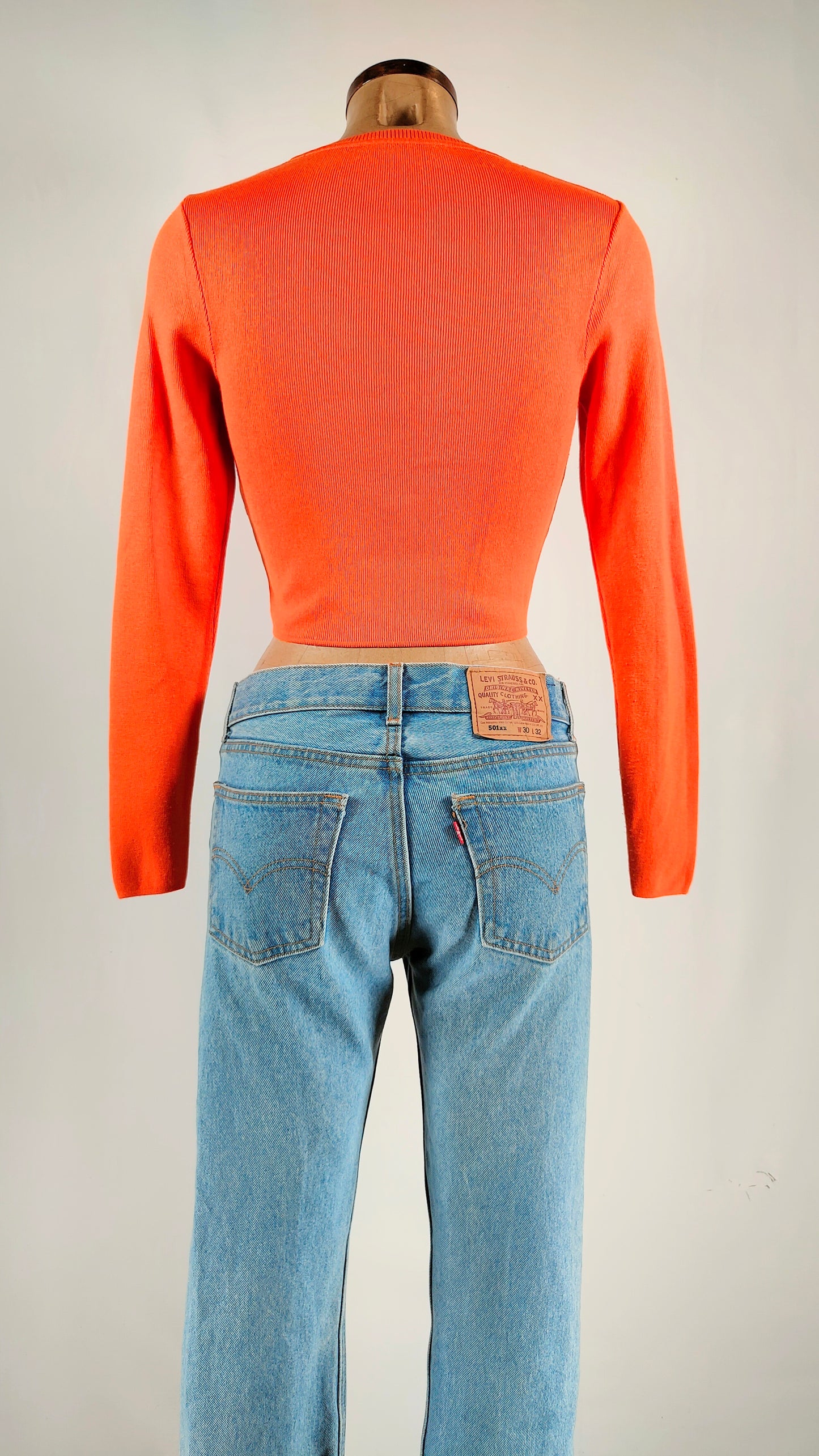 Jersey naranja cropped