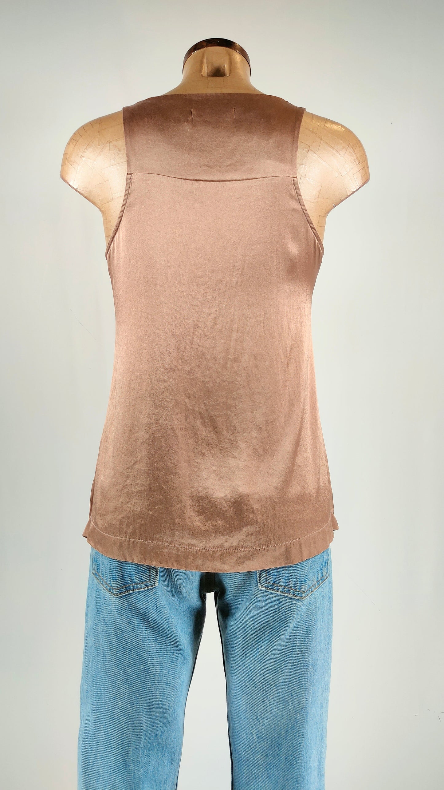 Top de seda cobre