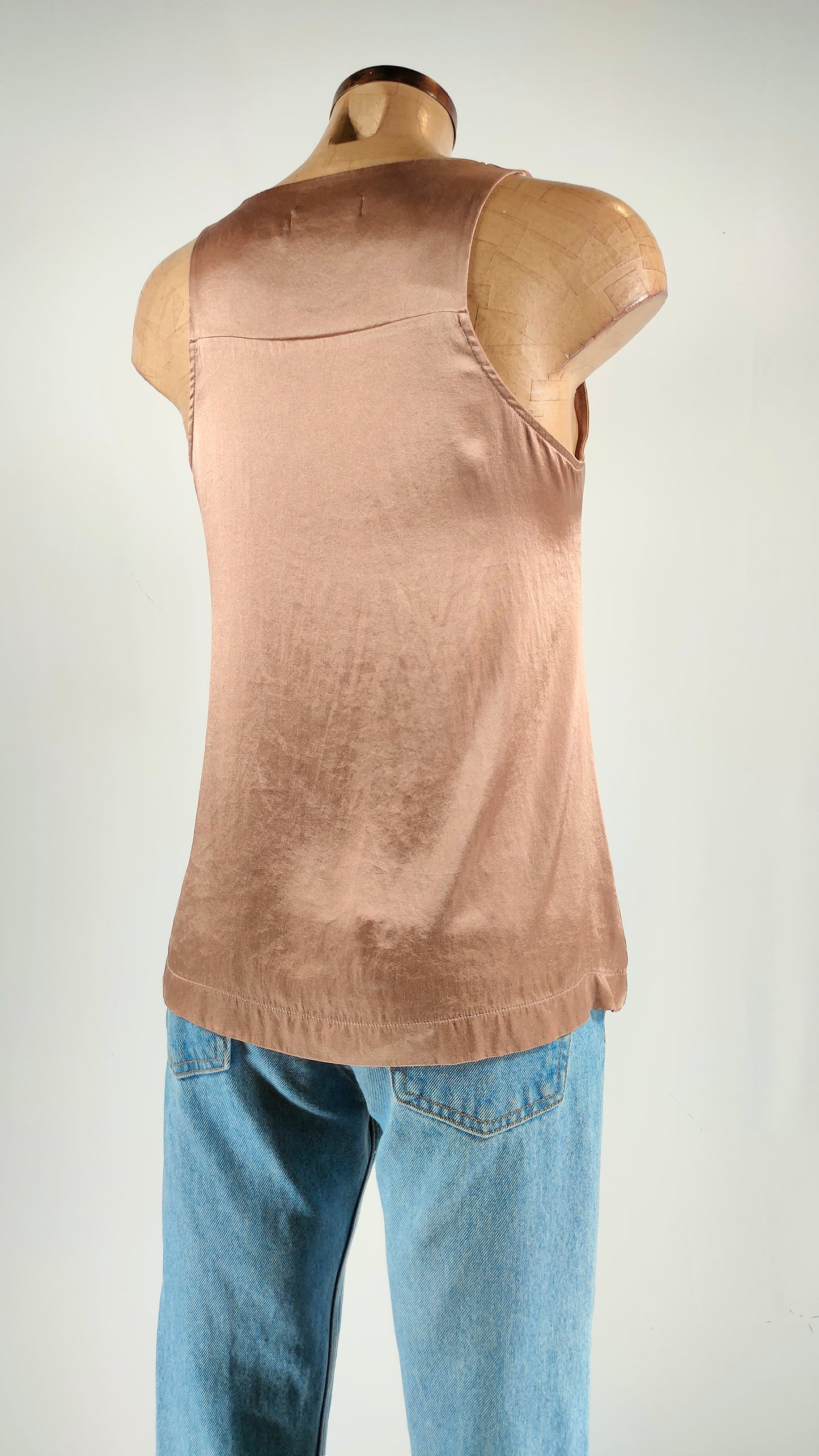 Top de seda cobre