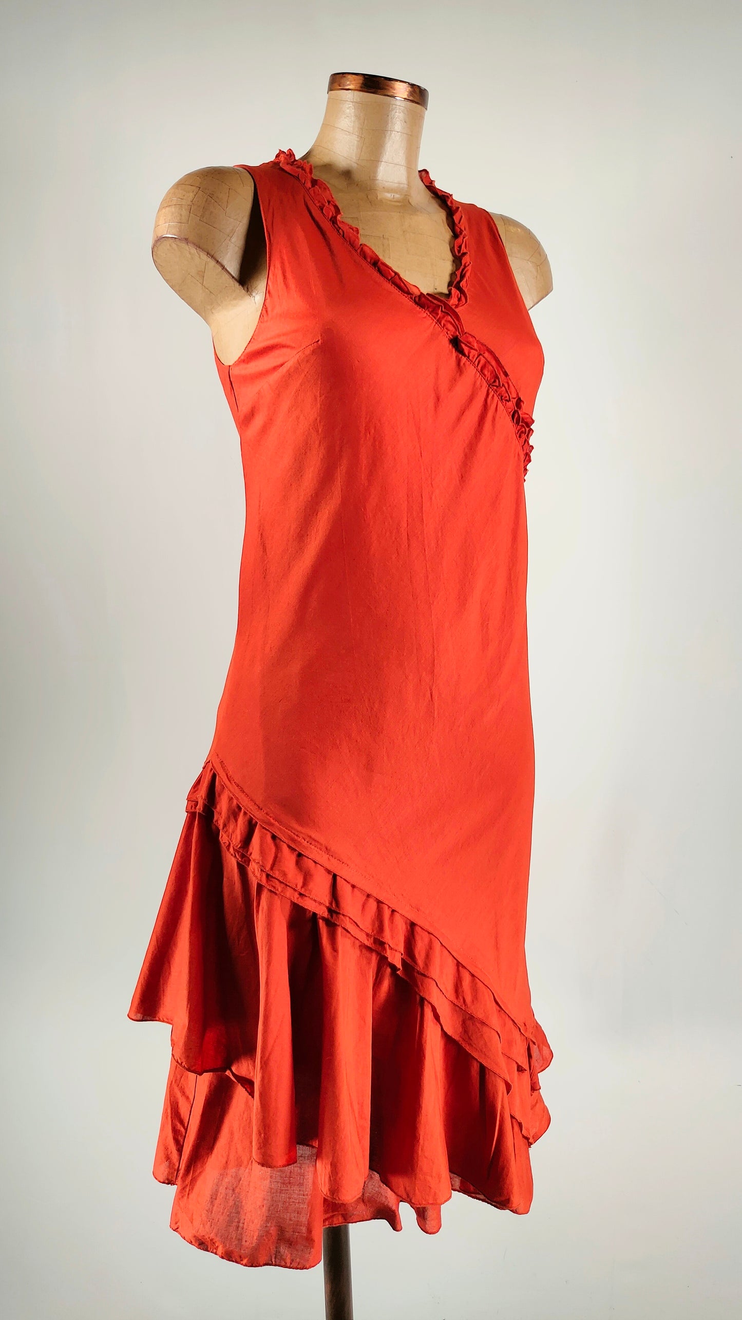 Vestido teja 100% algodón