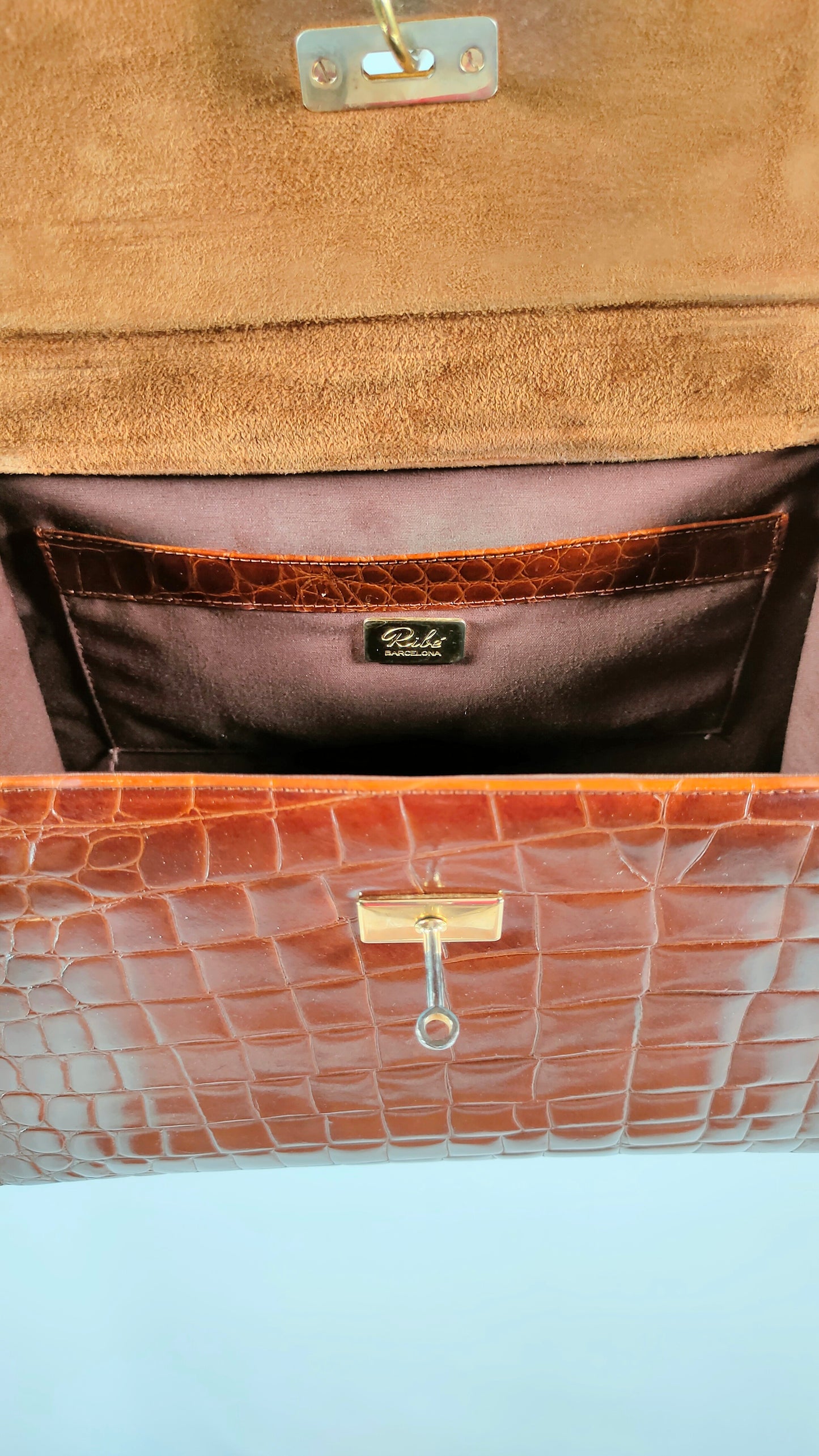 Bolso Ribé de piel marrón