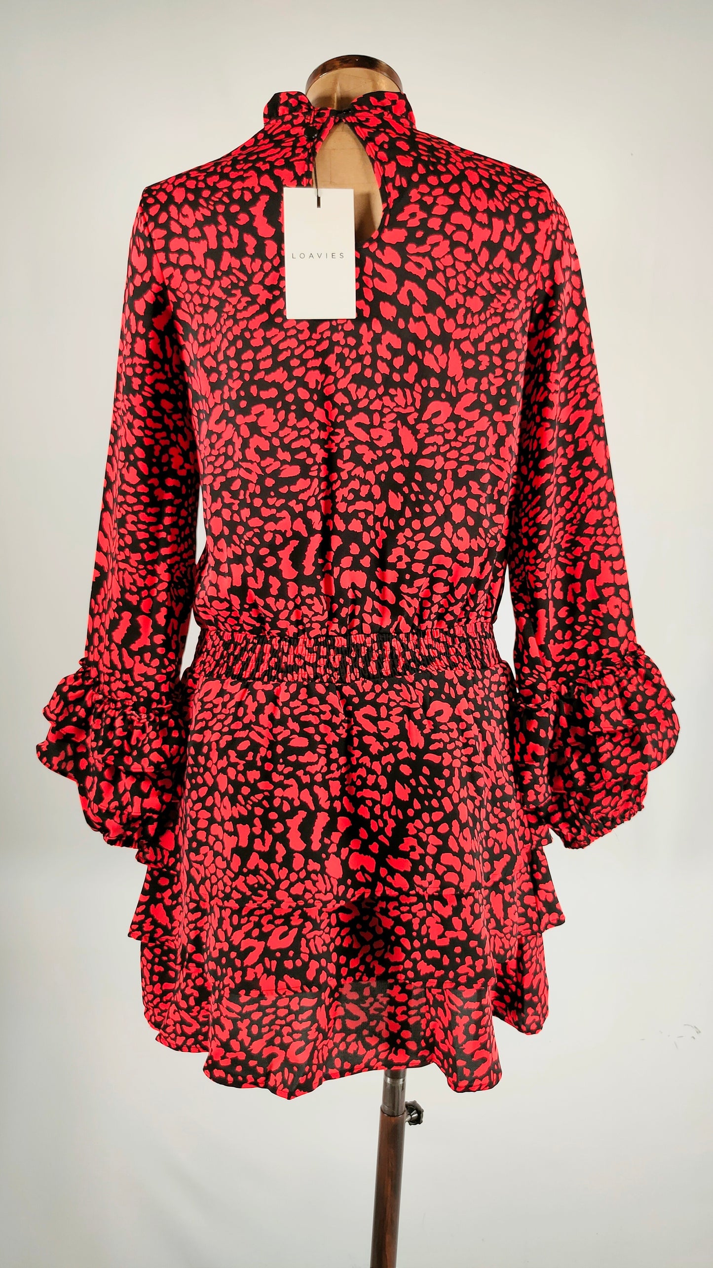 Vestido animal print rojo y negro Loavies