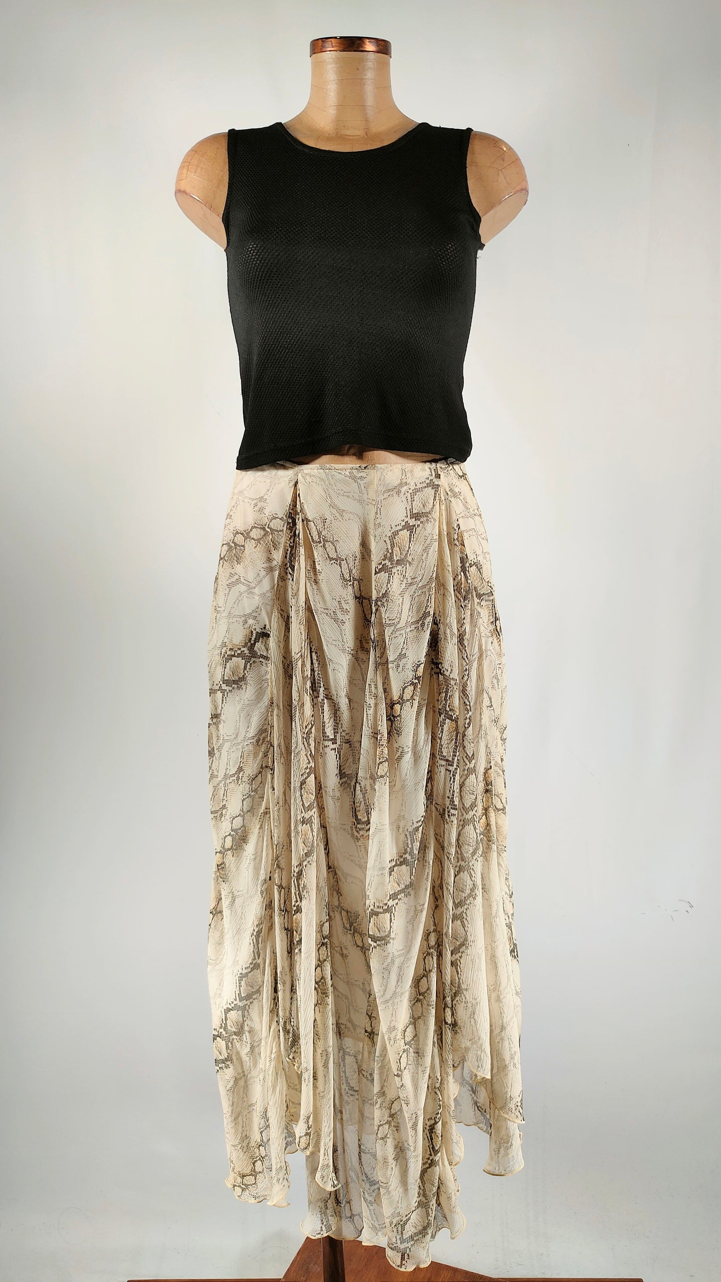 Falda Massimo Dutti animal print beige