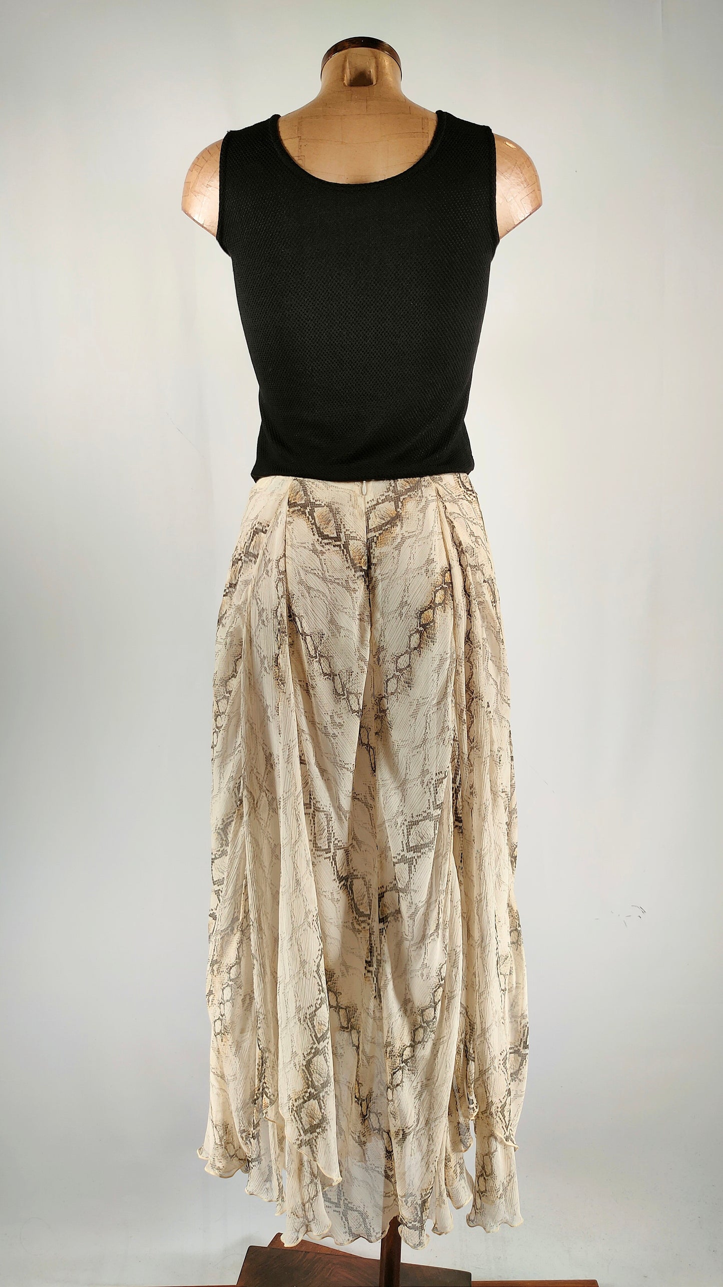 Falda Massimo Dutti animal print beige