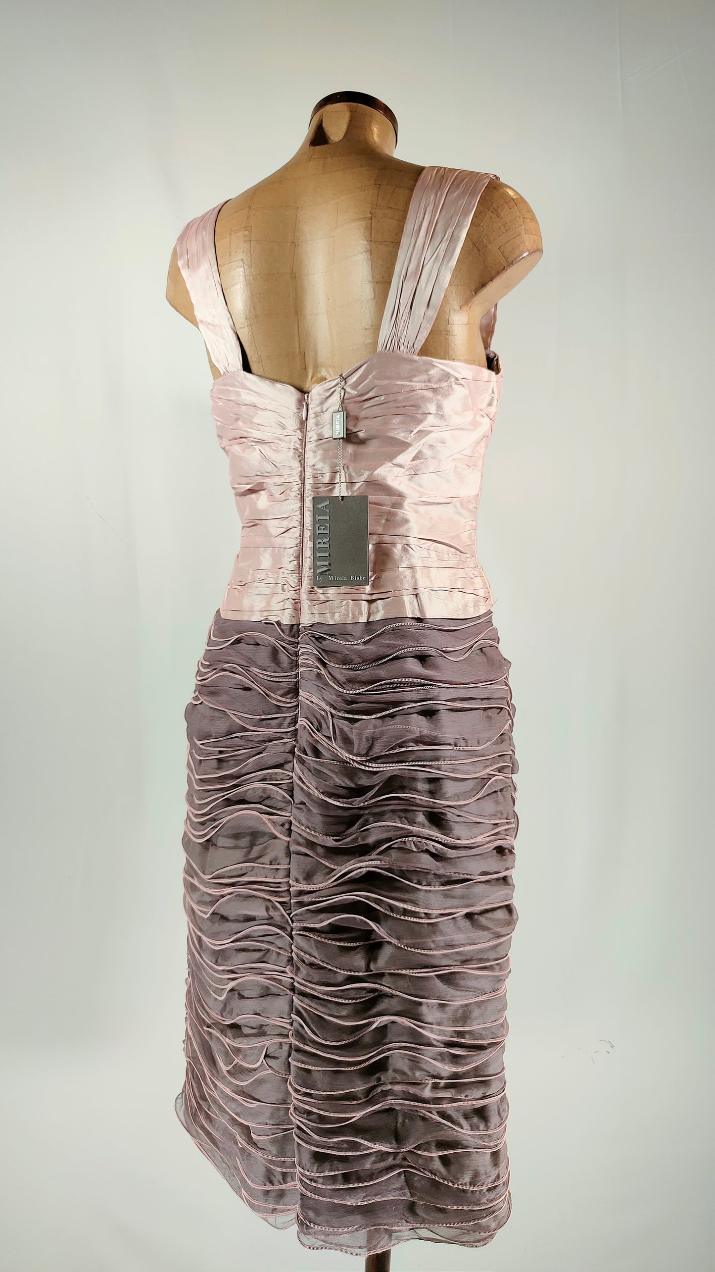 Vestido de seda fiesta con efecto lazo
