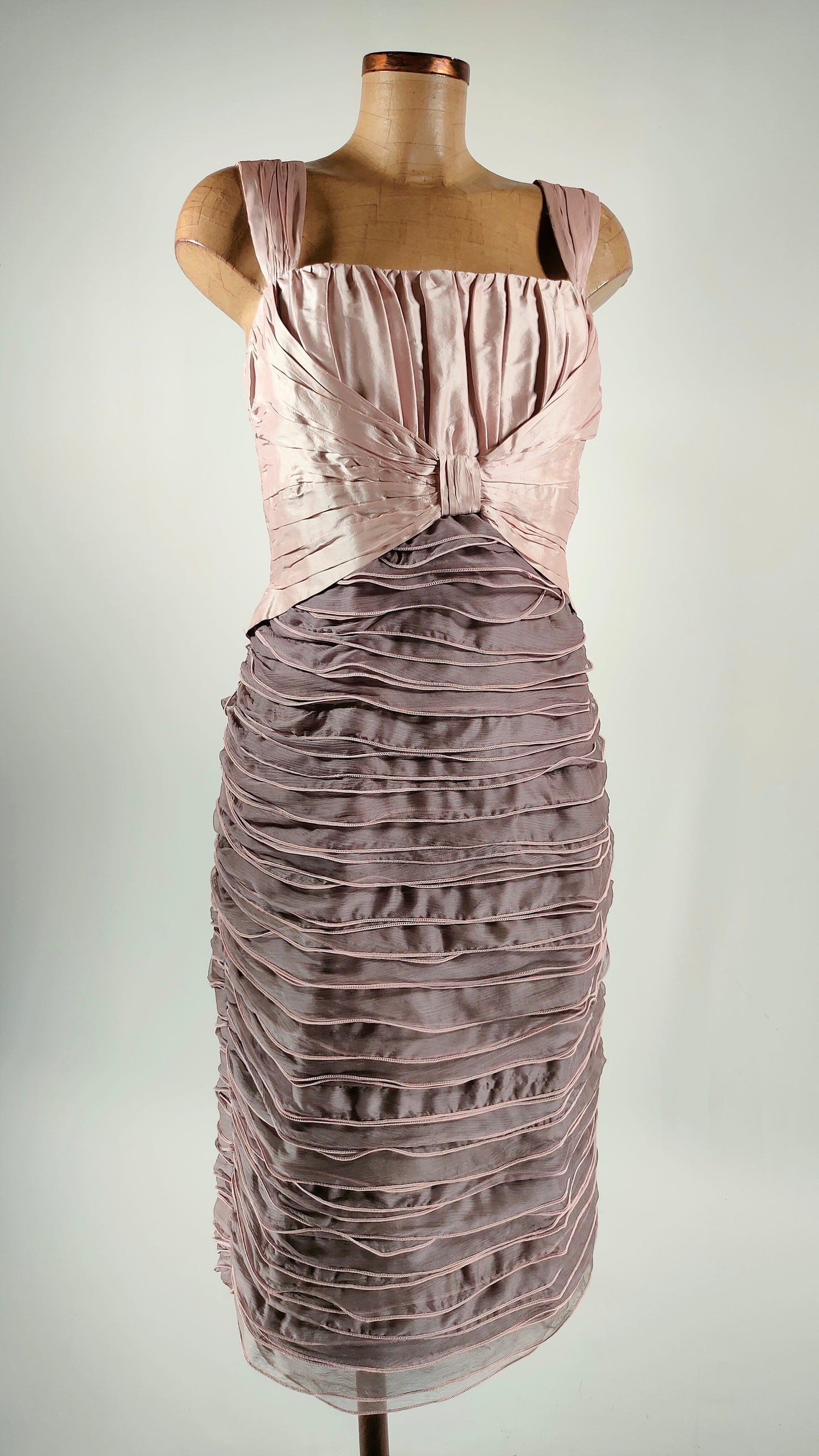 Vestido de seda fiesta con efecto lazo