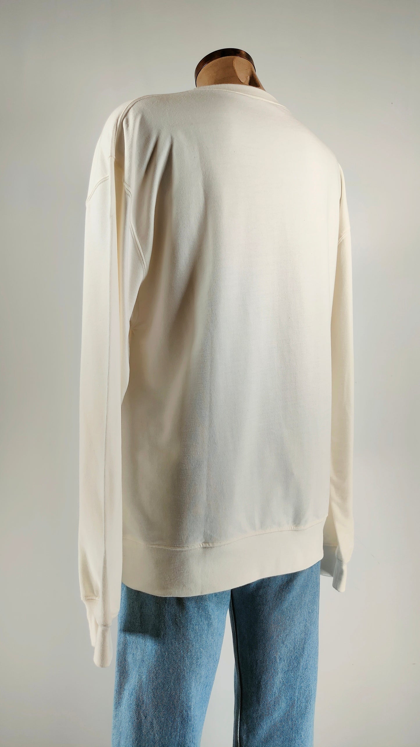 Sudadera blanca de algodón Julia de Luca