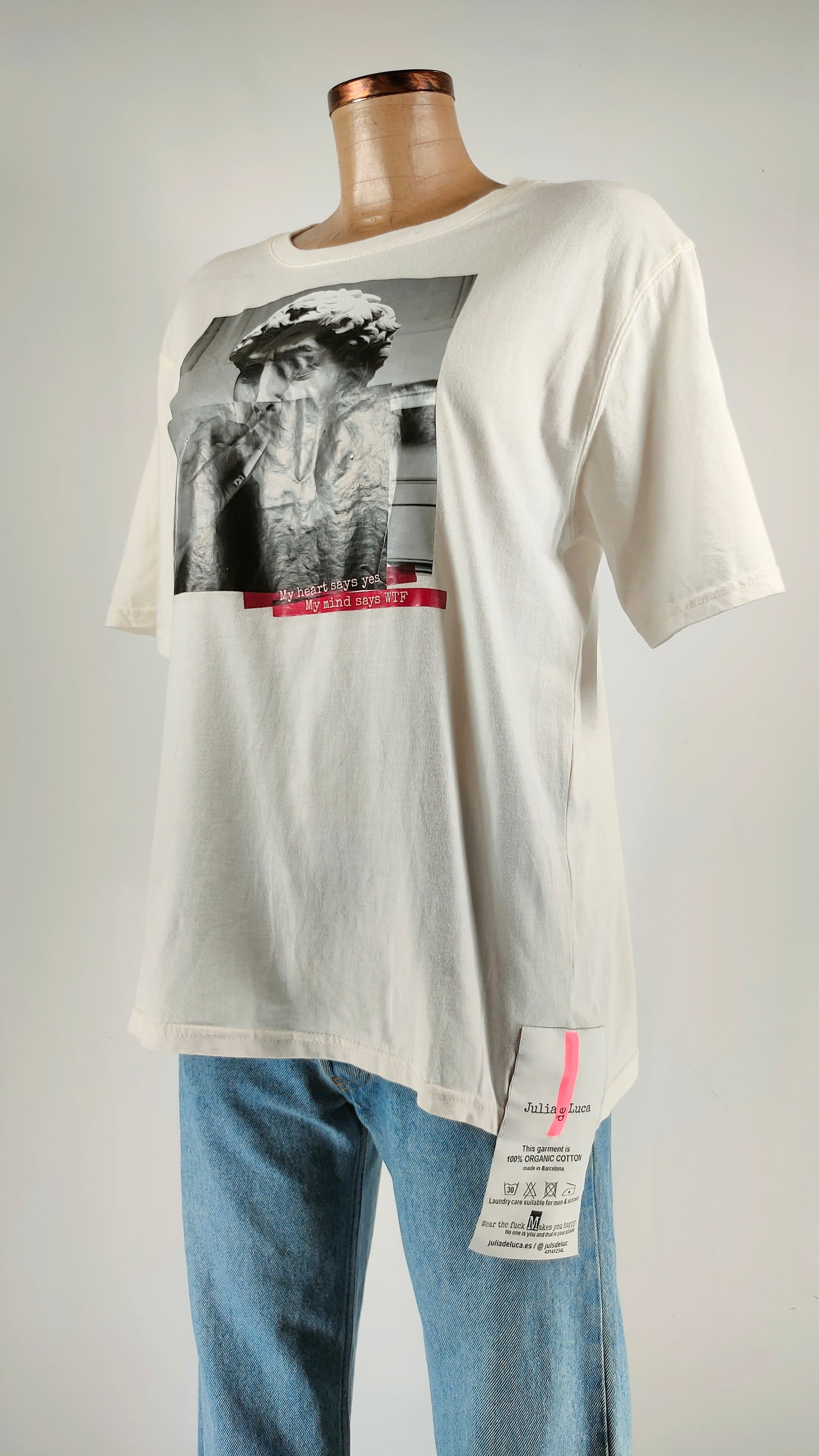 Camiseta blanca Julia de Luca WTF