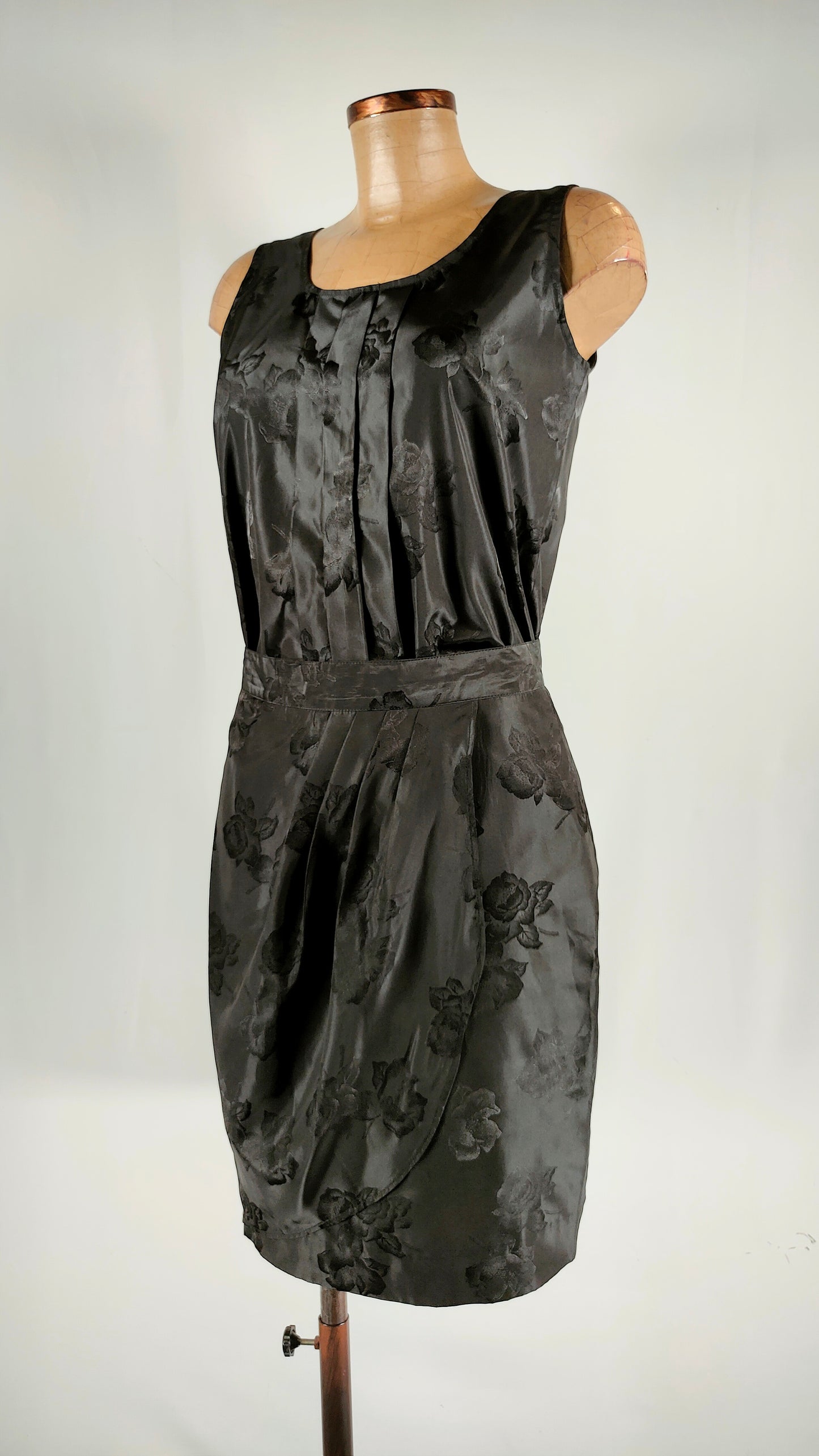 Traje negro de Vintage de top y falda negro