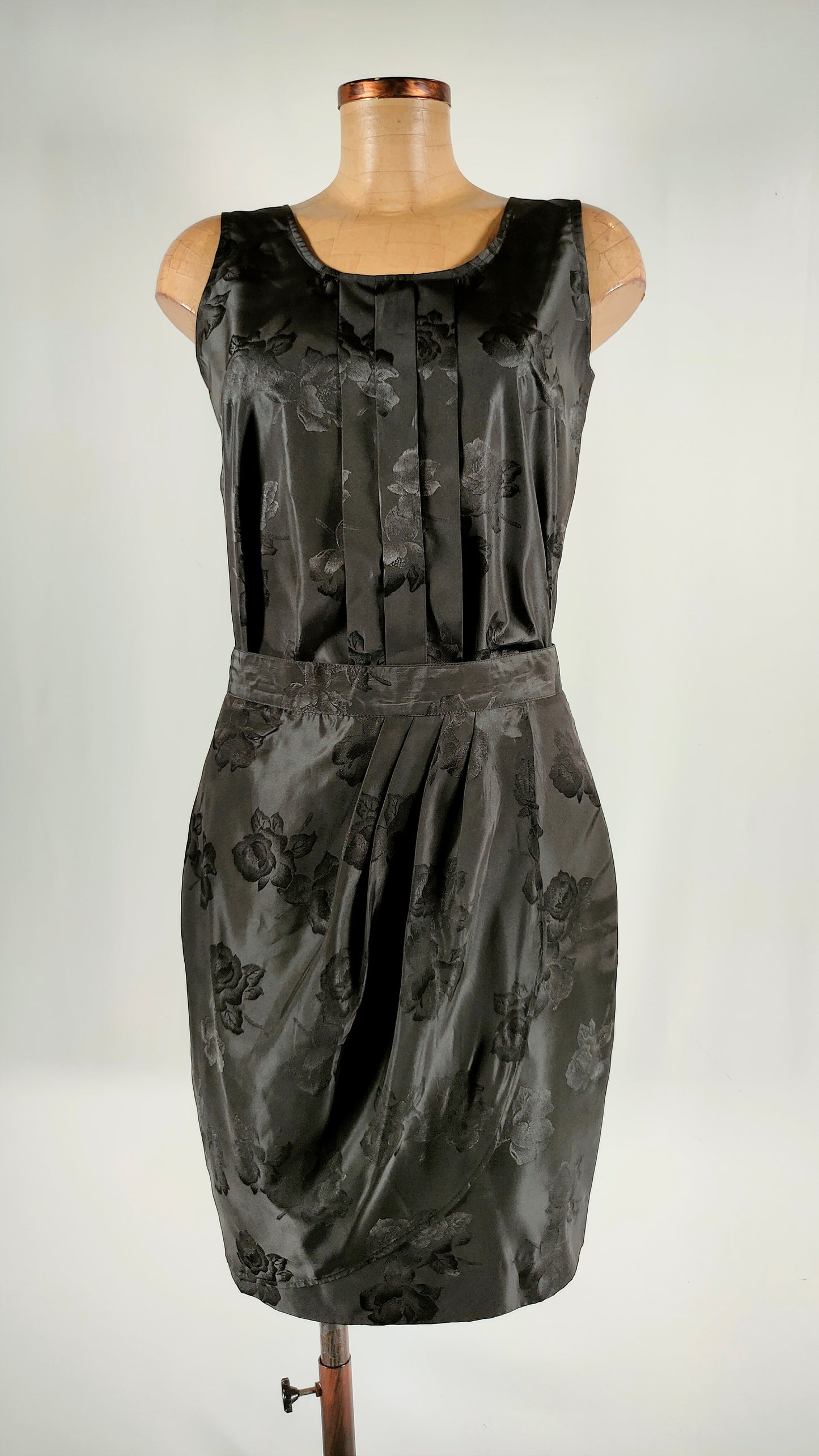 Traje negro de Vintage de top y falda negro