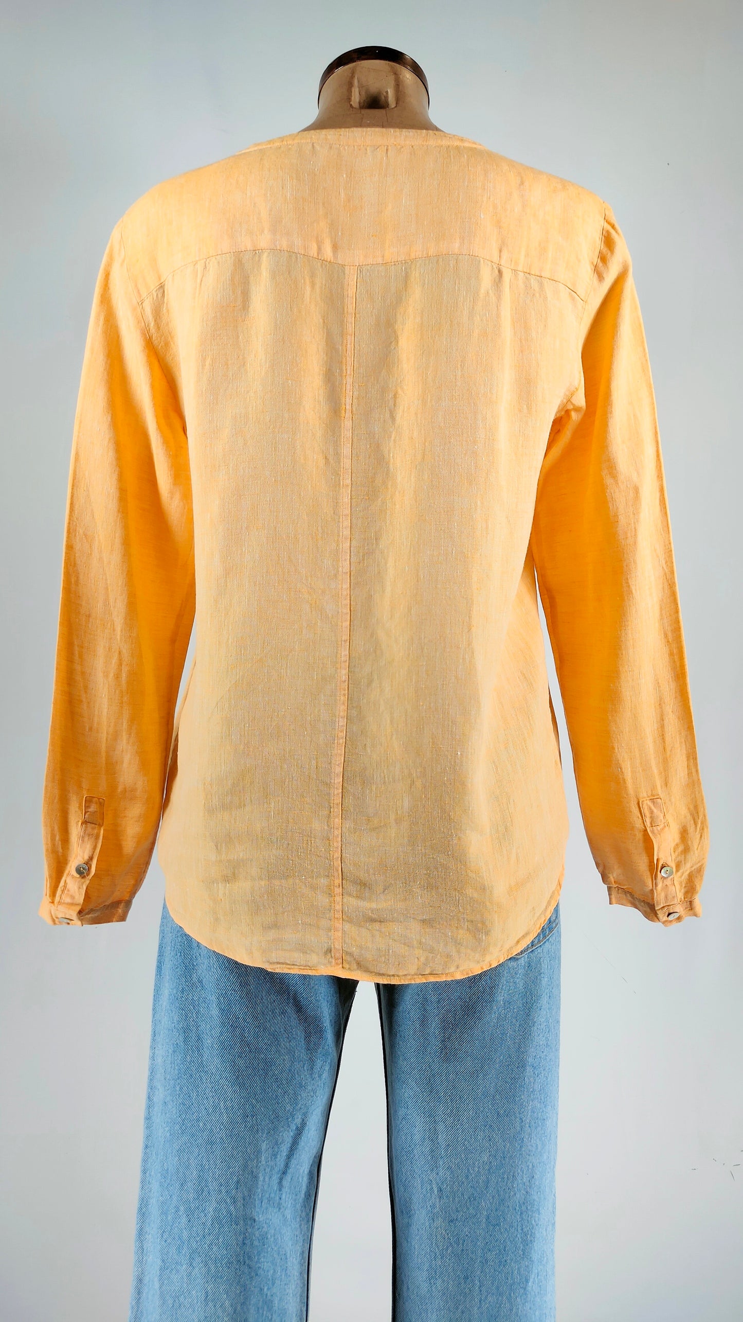 Blusa de lino Massimo Dutti amarilla
