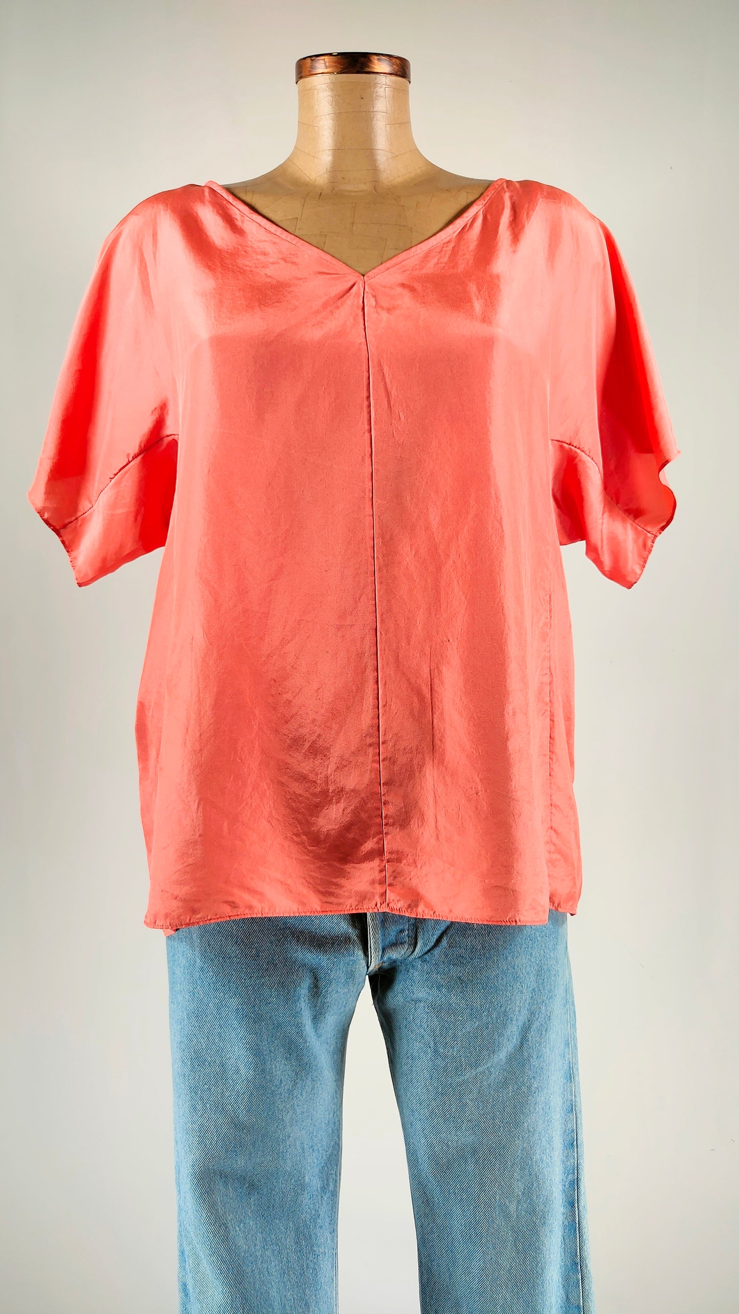 Blusa de seda coral Cos