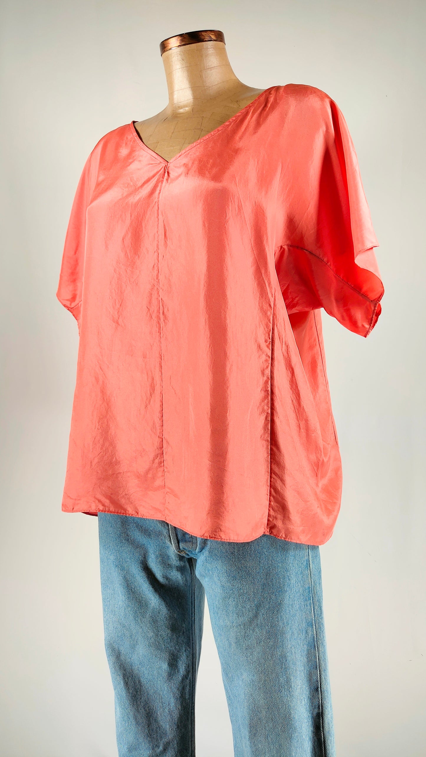 Blusa de seda coral Cos