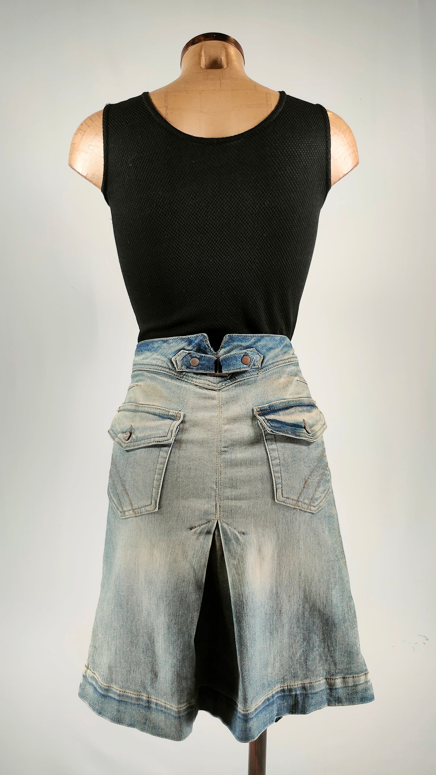 Falda tejana Massimo Dutti con pliegue
