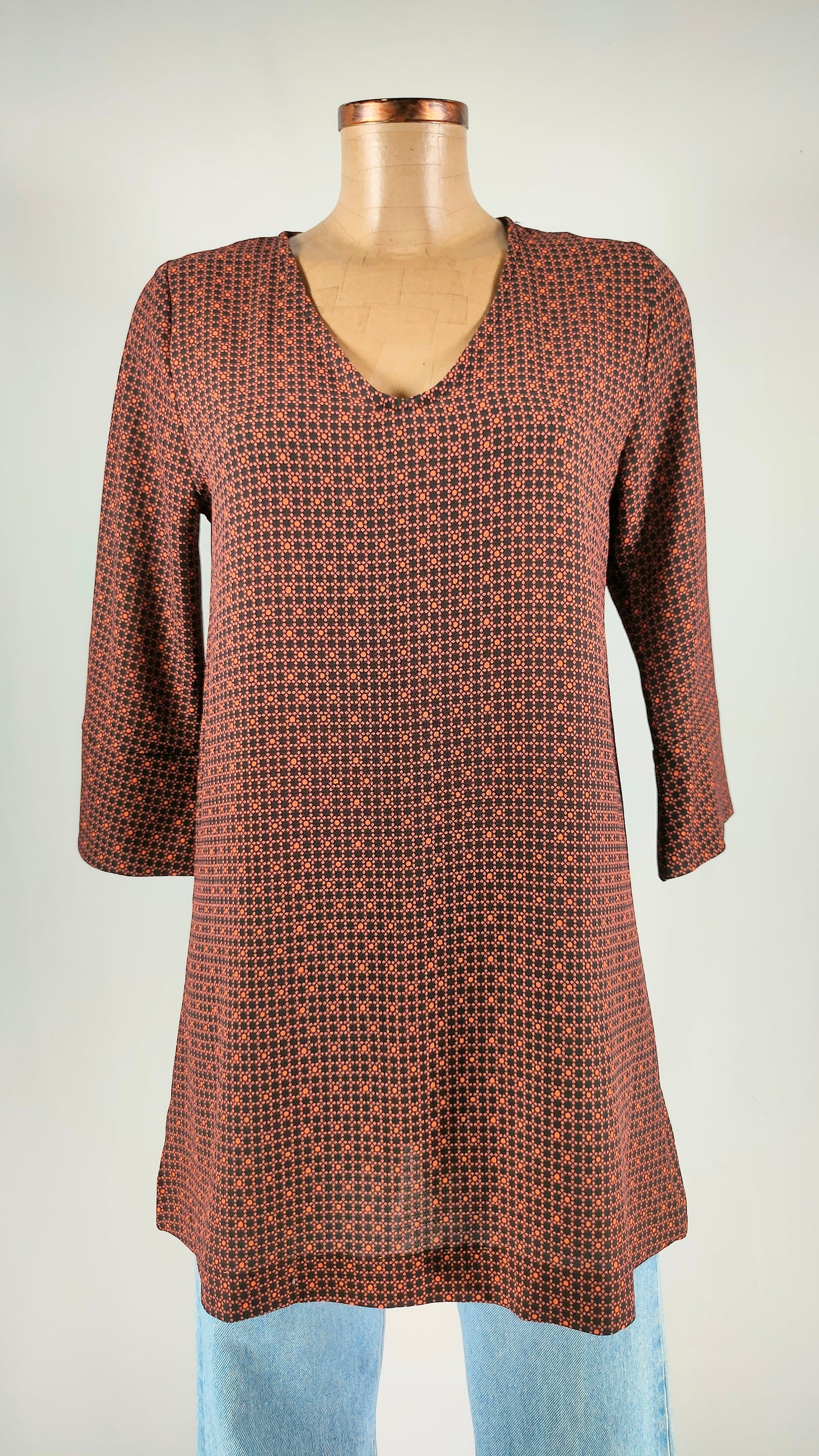 Vestido/blusón estampado sixties