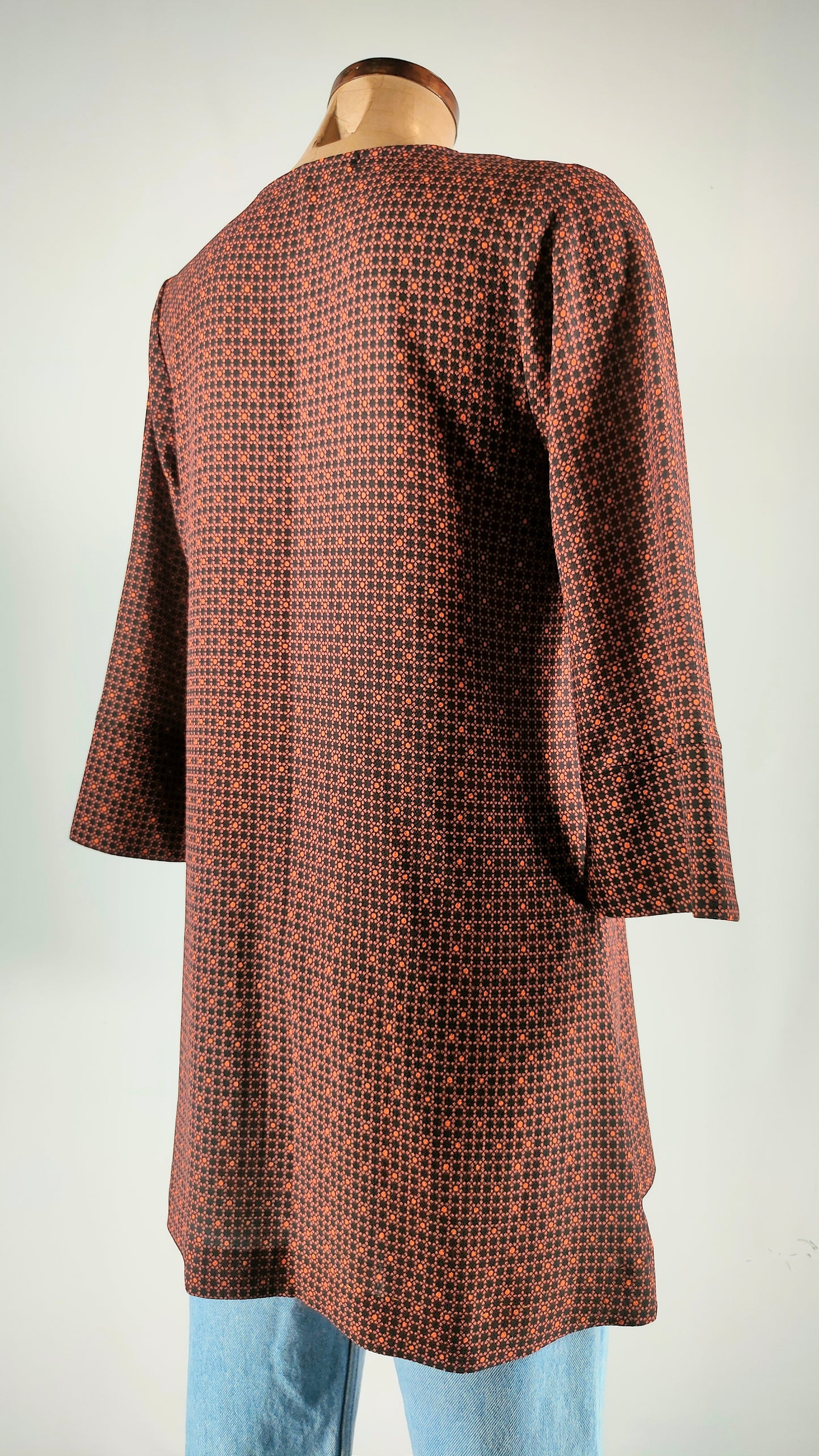 Vestido/blusón estampado sixties