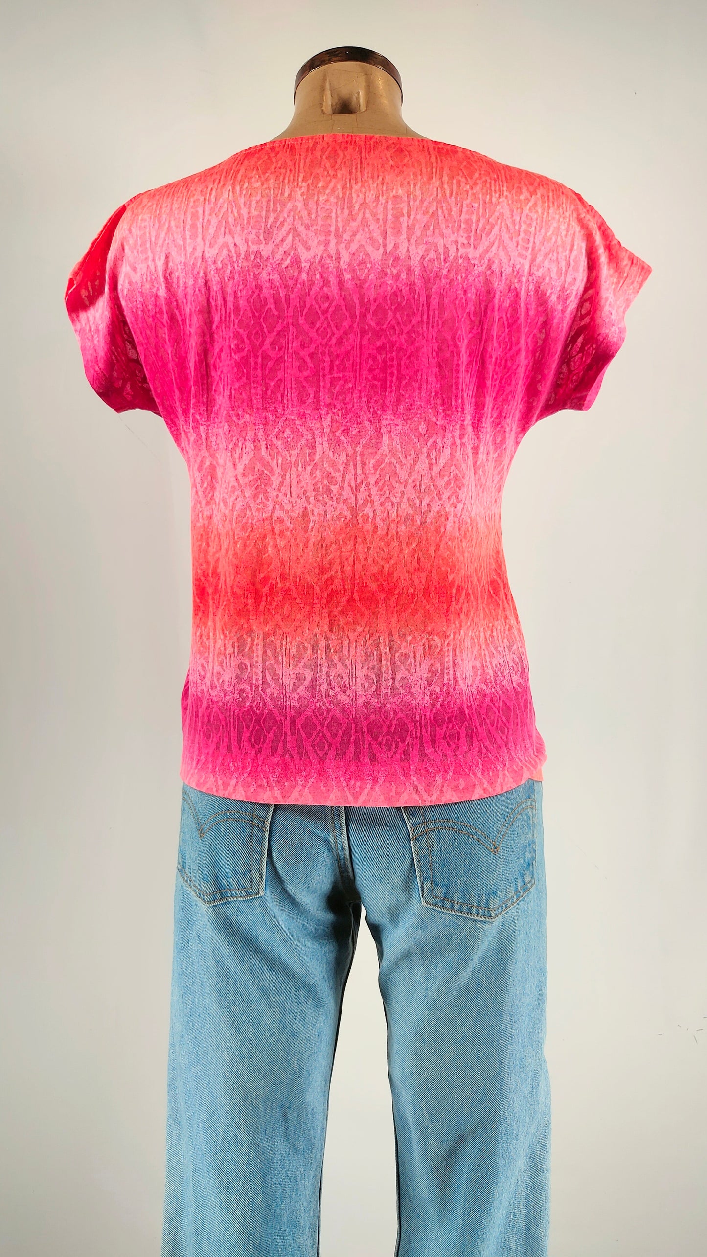 Top Ralph Lauren multicolor con lazo en cintura