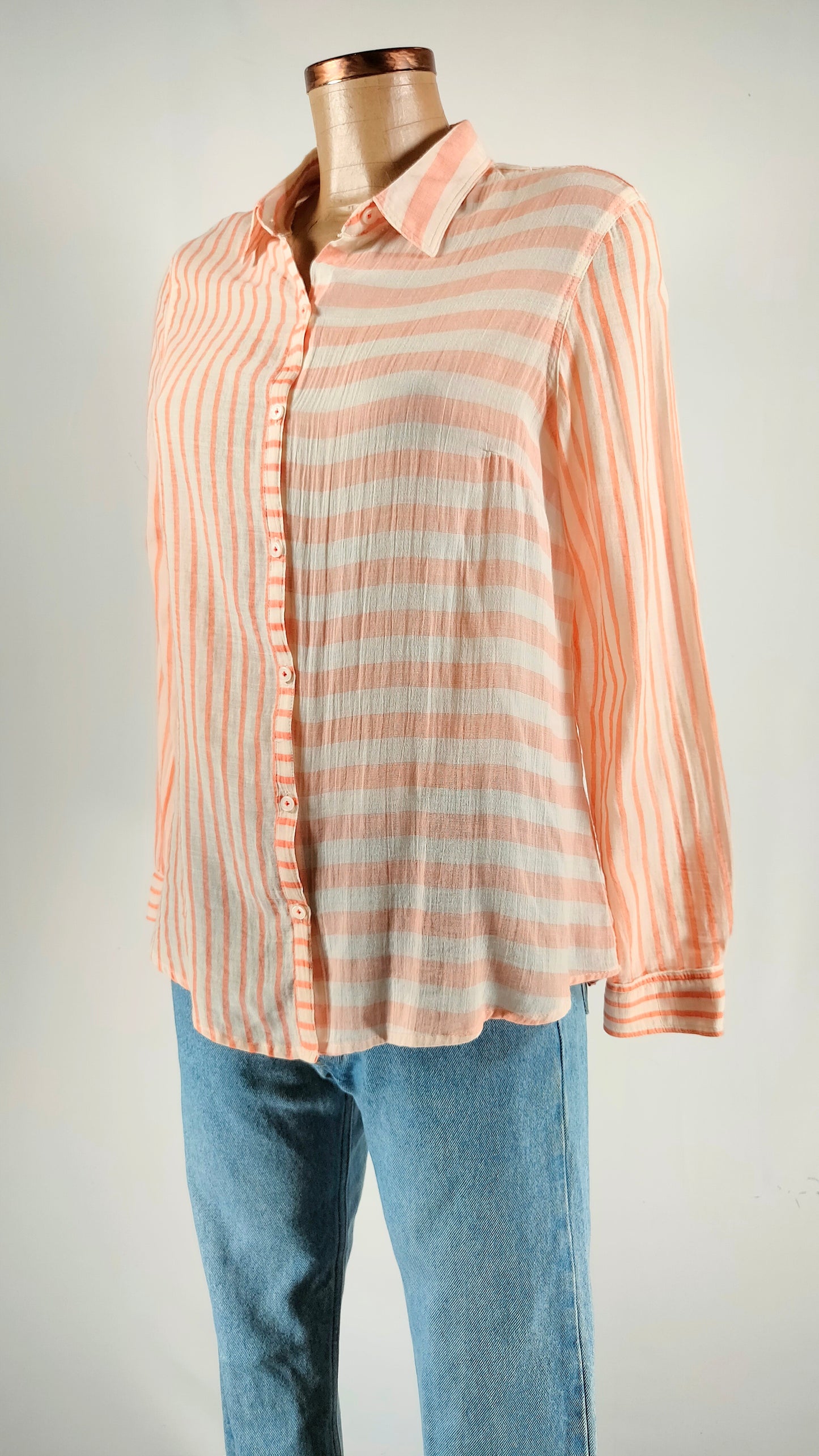 Camisa 100% algodón de rayas