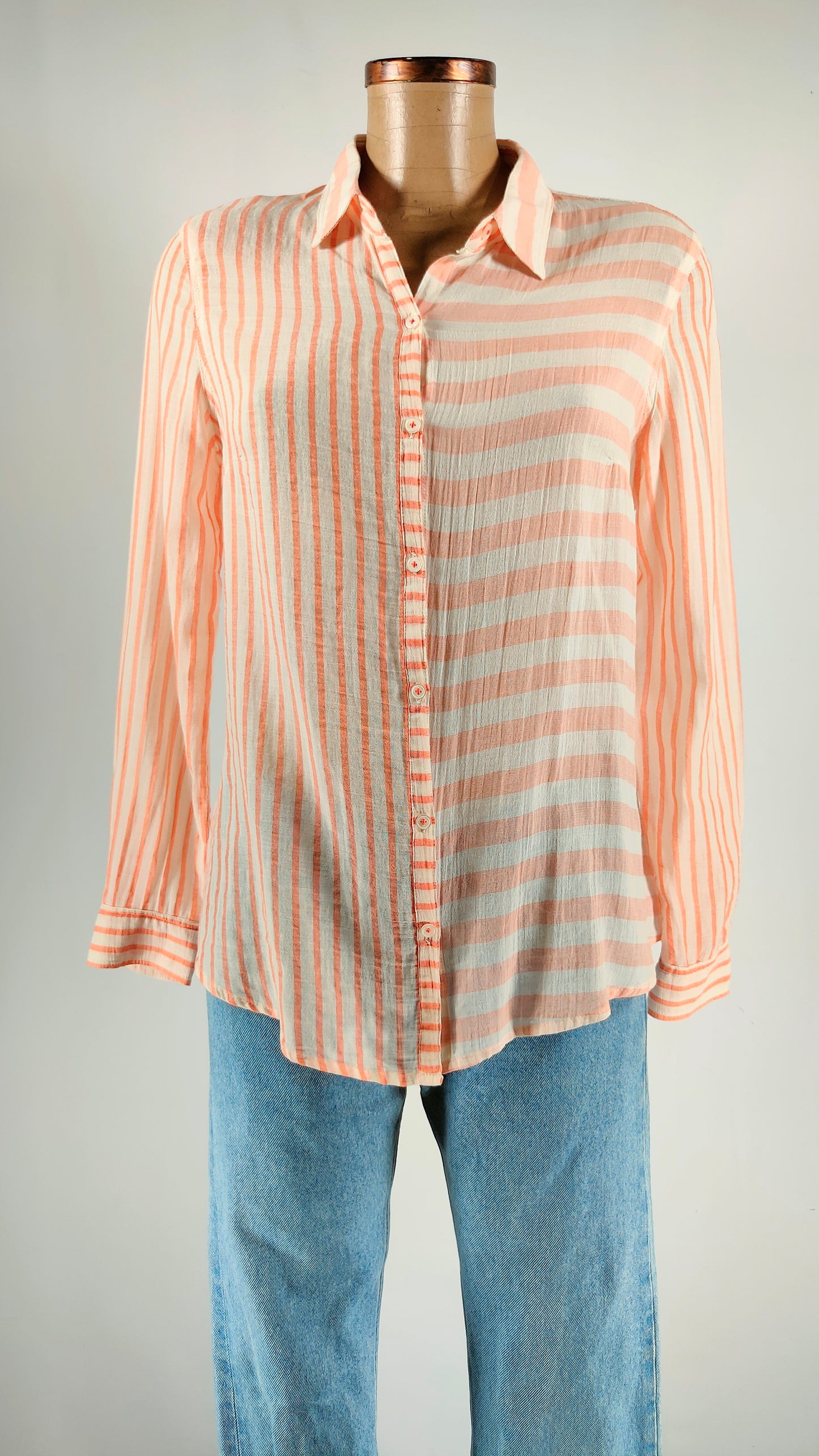 Camisa 100% algodón de rayas